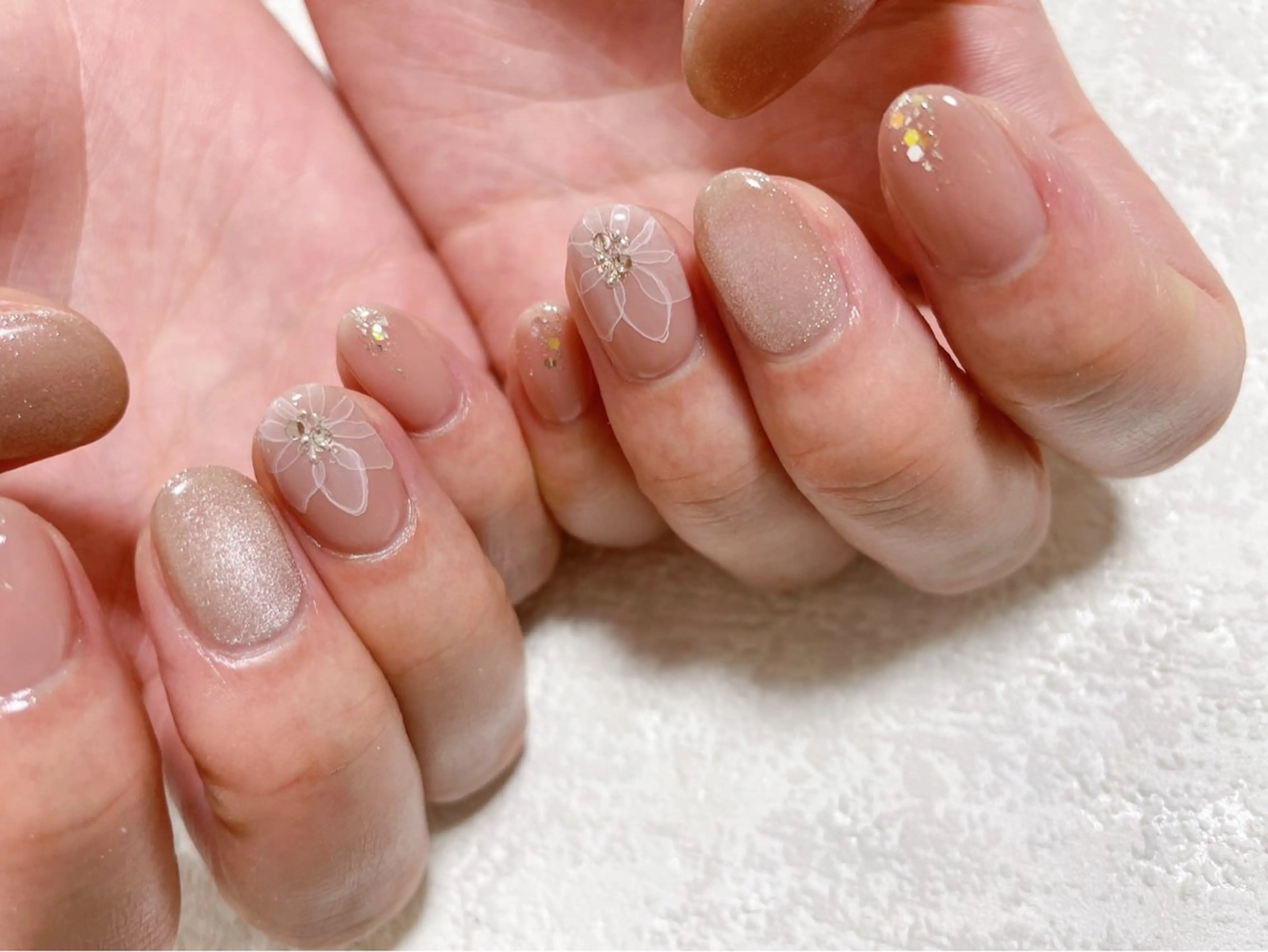 ネイル ジェルネイル メンズネイル パラジェル ピンク 春ネイル kiki nail たまプラーザのネイルデザイン