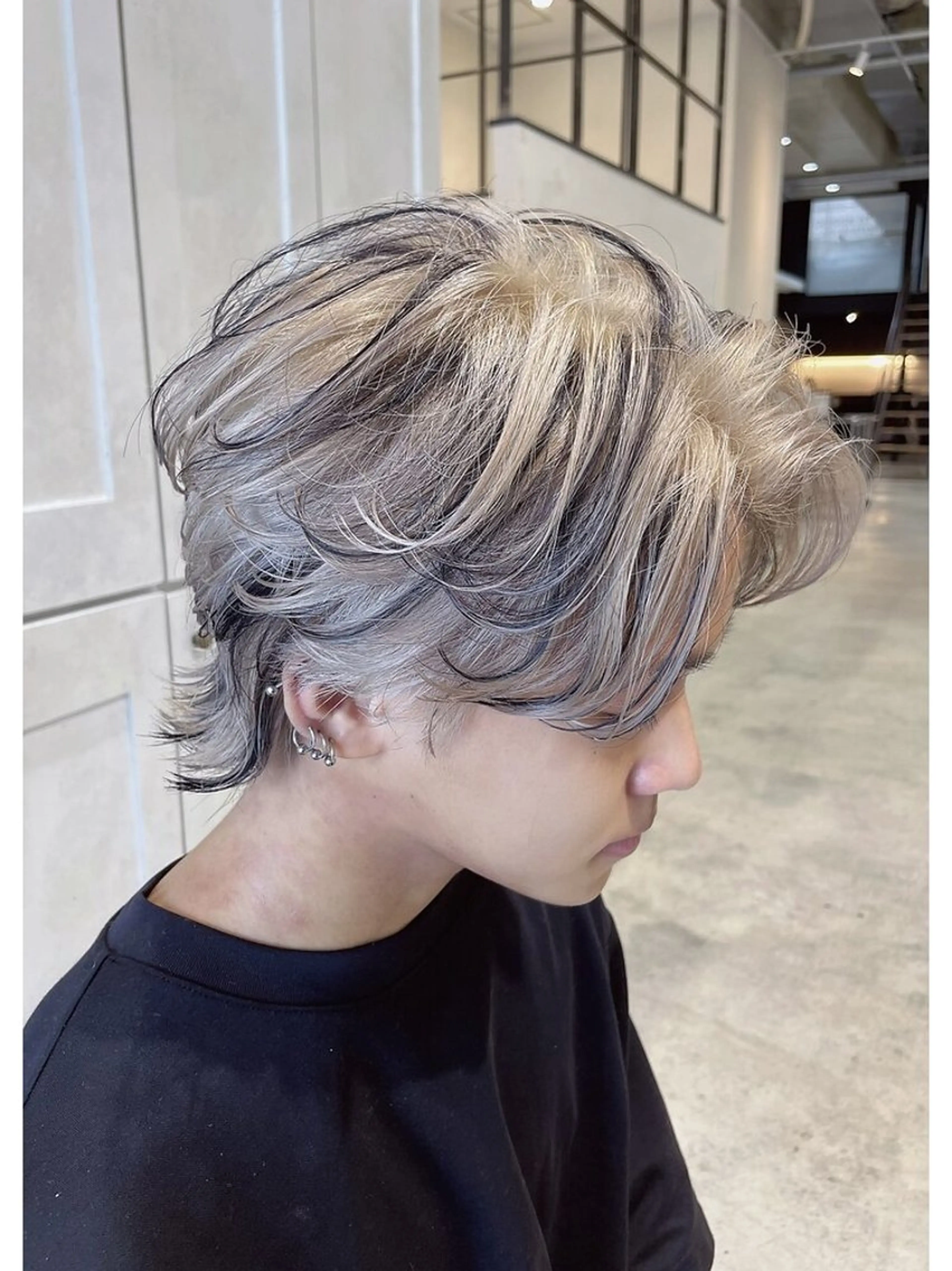 カラー メンズ 日置 結人のヘアスタイル