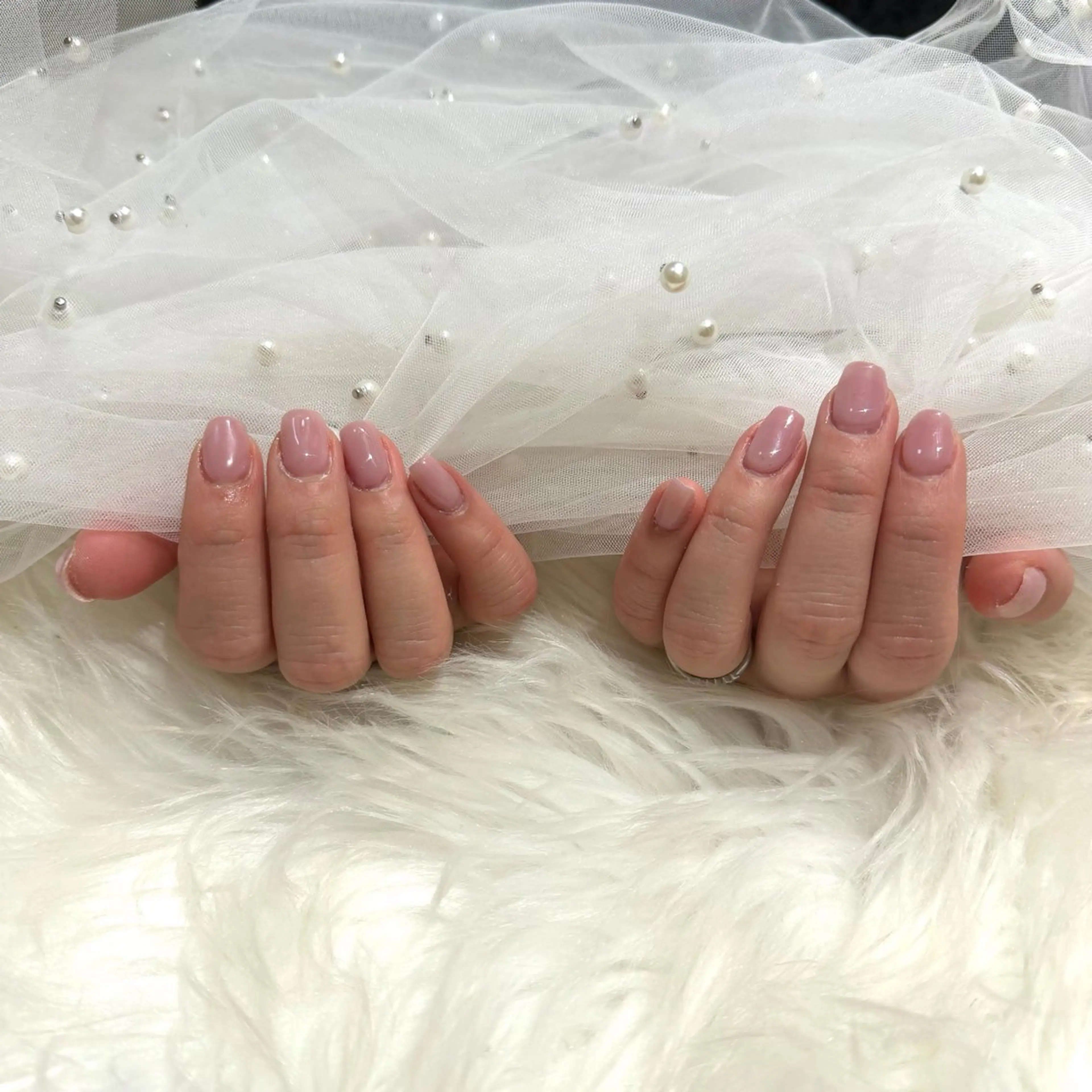 ネイル ワンカラーネイル ピンク 春ネイル ハンドネイル SAKURA 🌸🎀のネイルデザイン