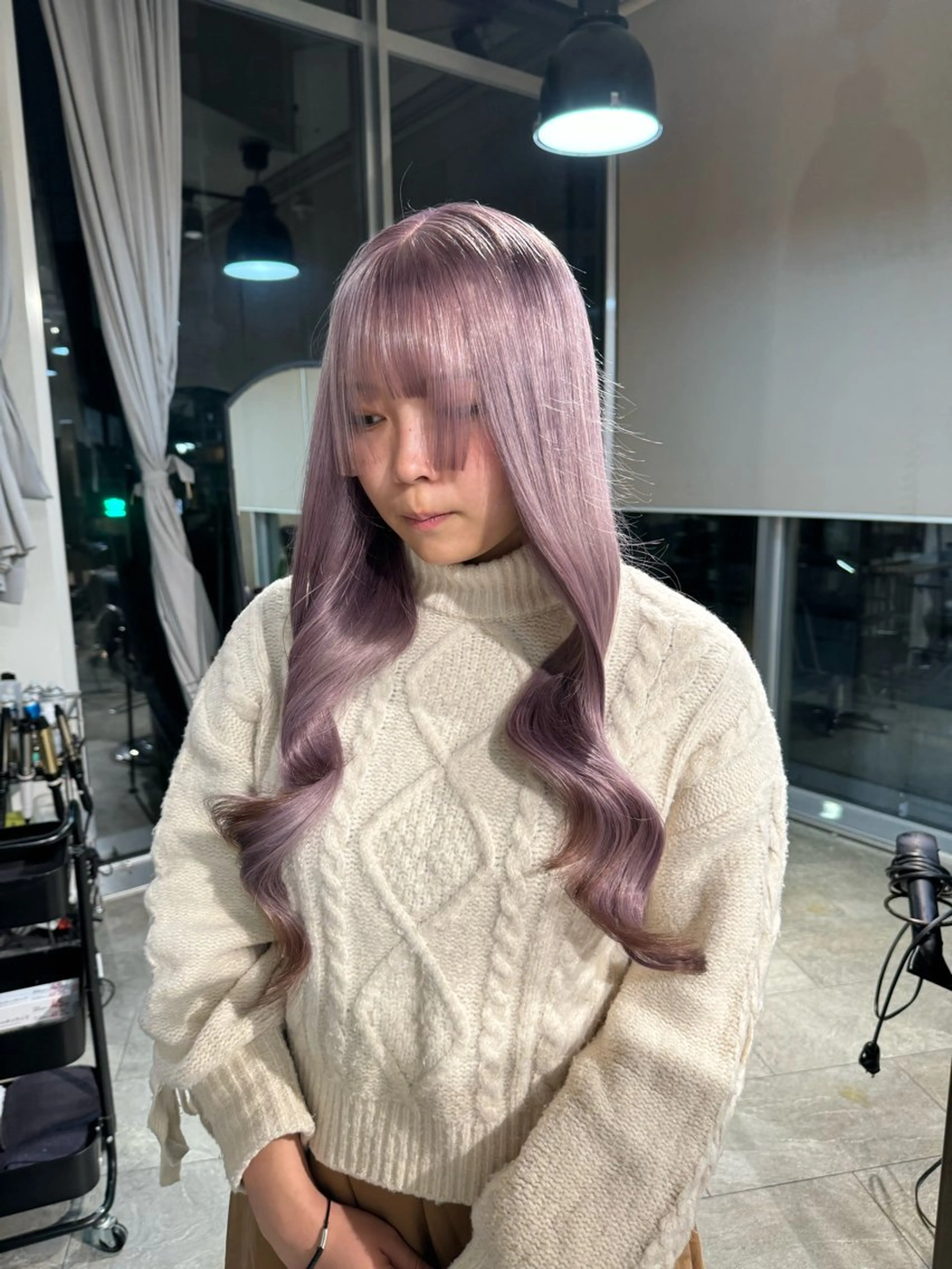 ロング カラー カット ヘアカラー トリートメント ヘアセット 💜ハイトーン💛 マジカルかいちゃんのヘアスタイル