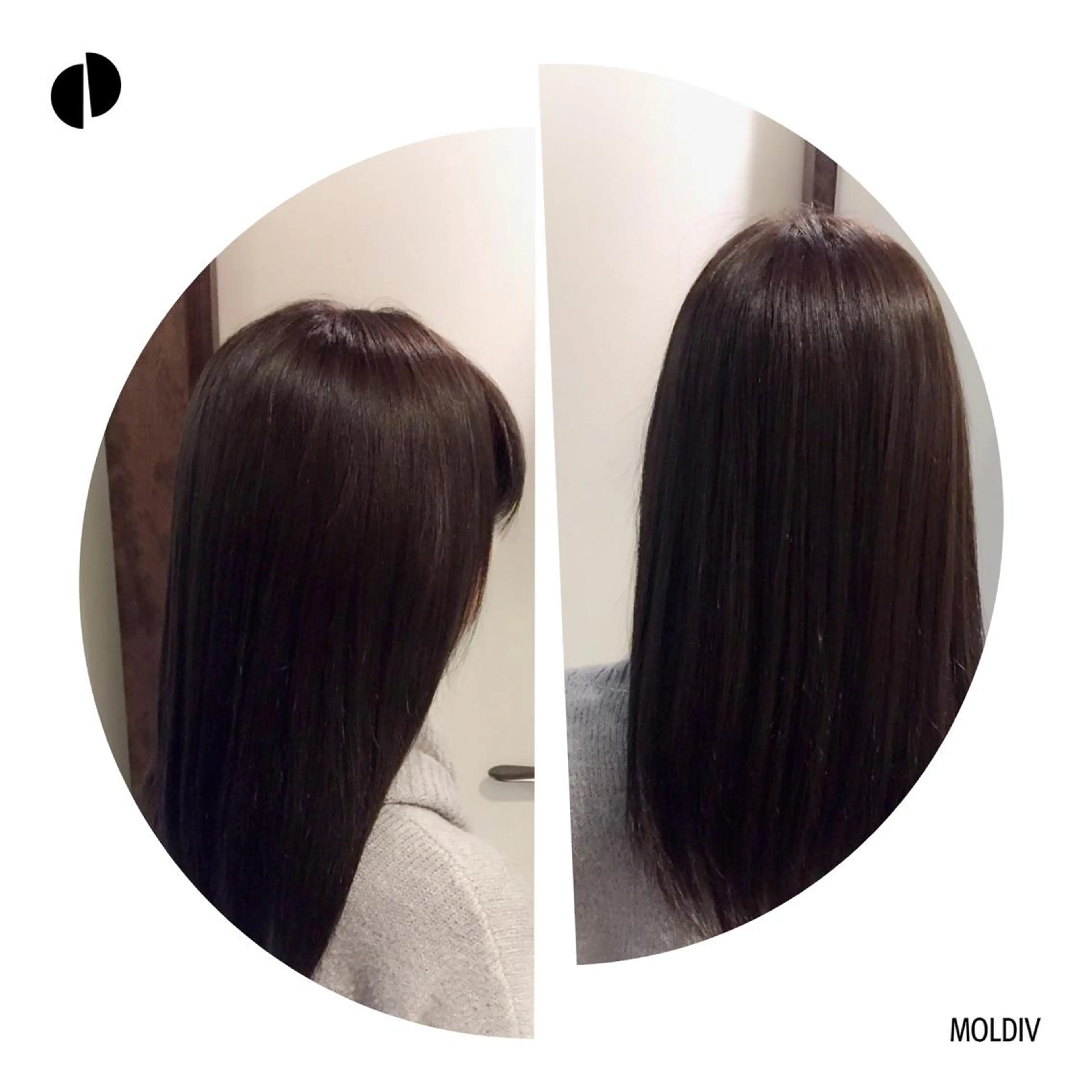 セミロング カラー アッシュ ネイビーカラー ✨縮毛矯正✨髪質改善 ナカシマ ユミのヘアスタイル