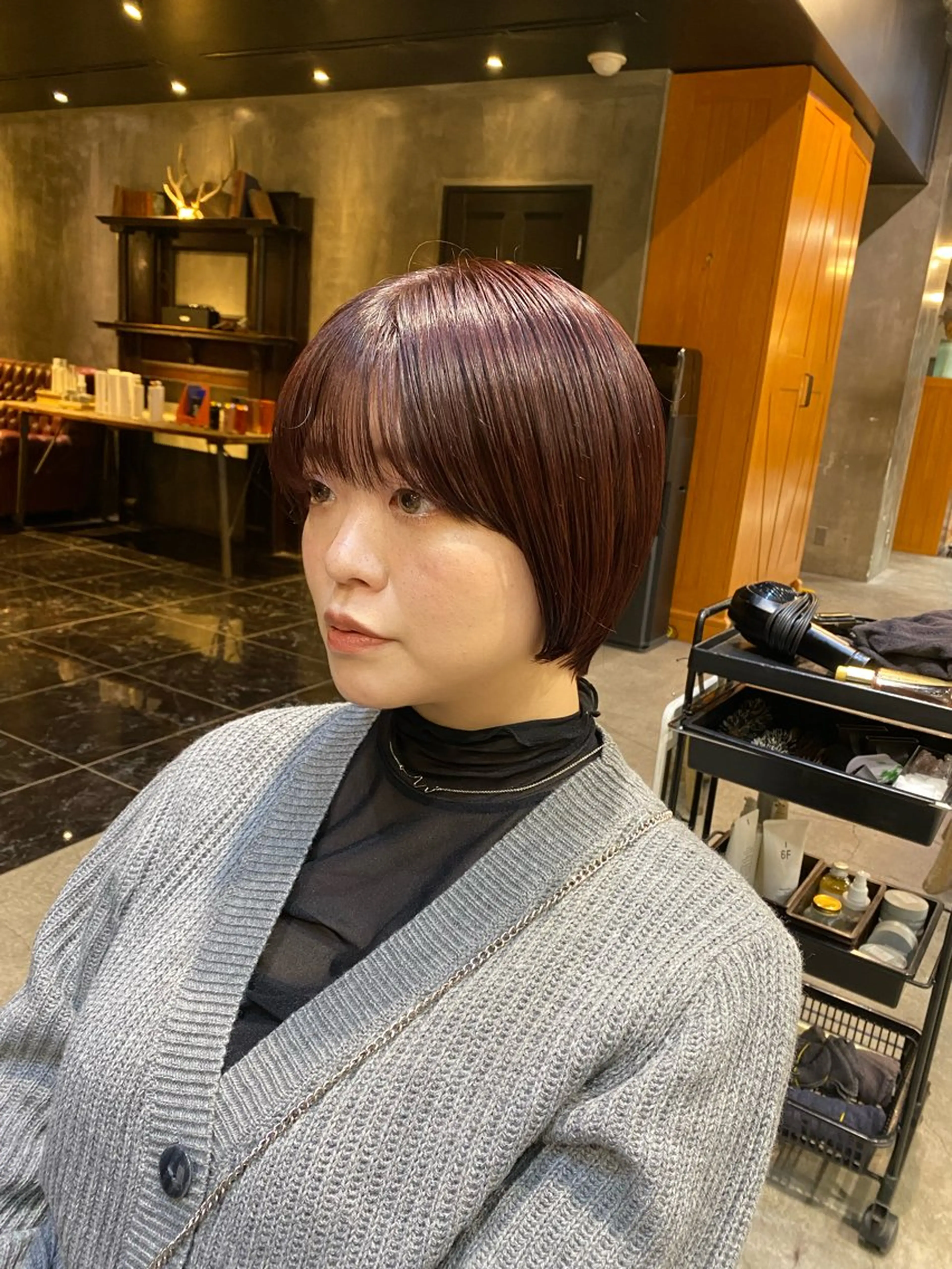 ショート カラー ショートボブ ブラウンカラー ピンクカラー ピンクブラウン ボブ カット ヘアカラー Ms.CHARM所属・透明感カラー🌿 グレージュ🐺陽介のヘアスタイル