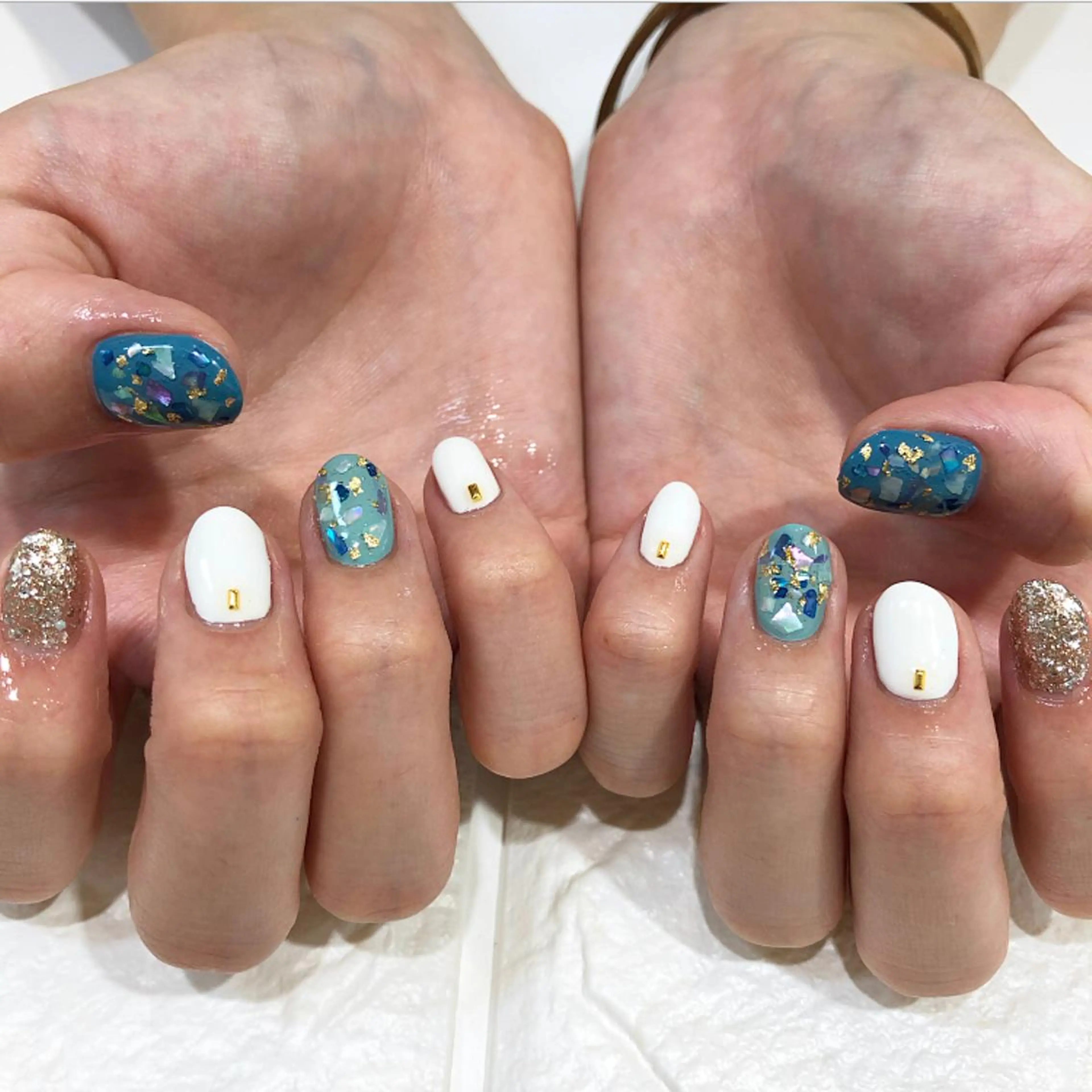 ネイル アートネイル 夏ネイル rina eye&nailのマツエク・マツパデザイン