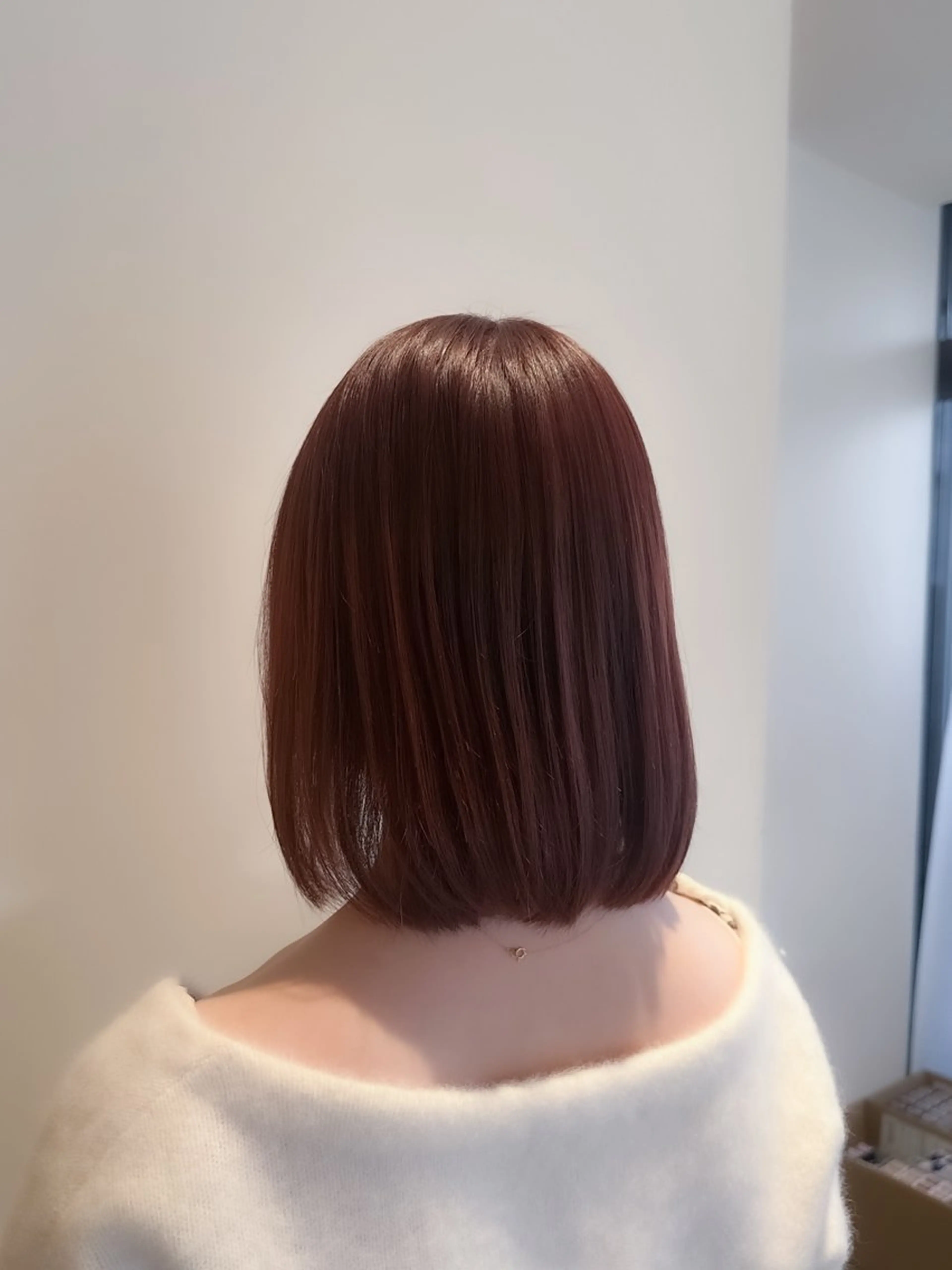 ミディアム カラー ピンクカラー ボブ カット ヘアカラー トリートメント こがねざわ みさき🦭のヘアスタイル