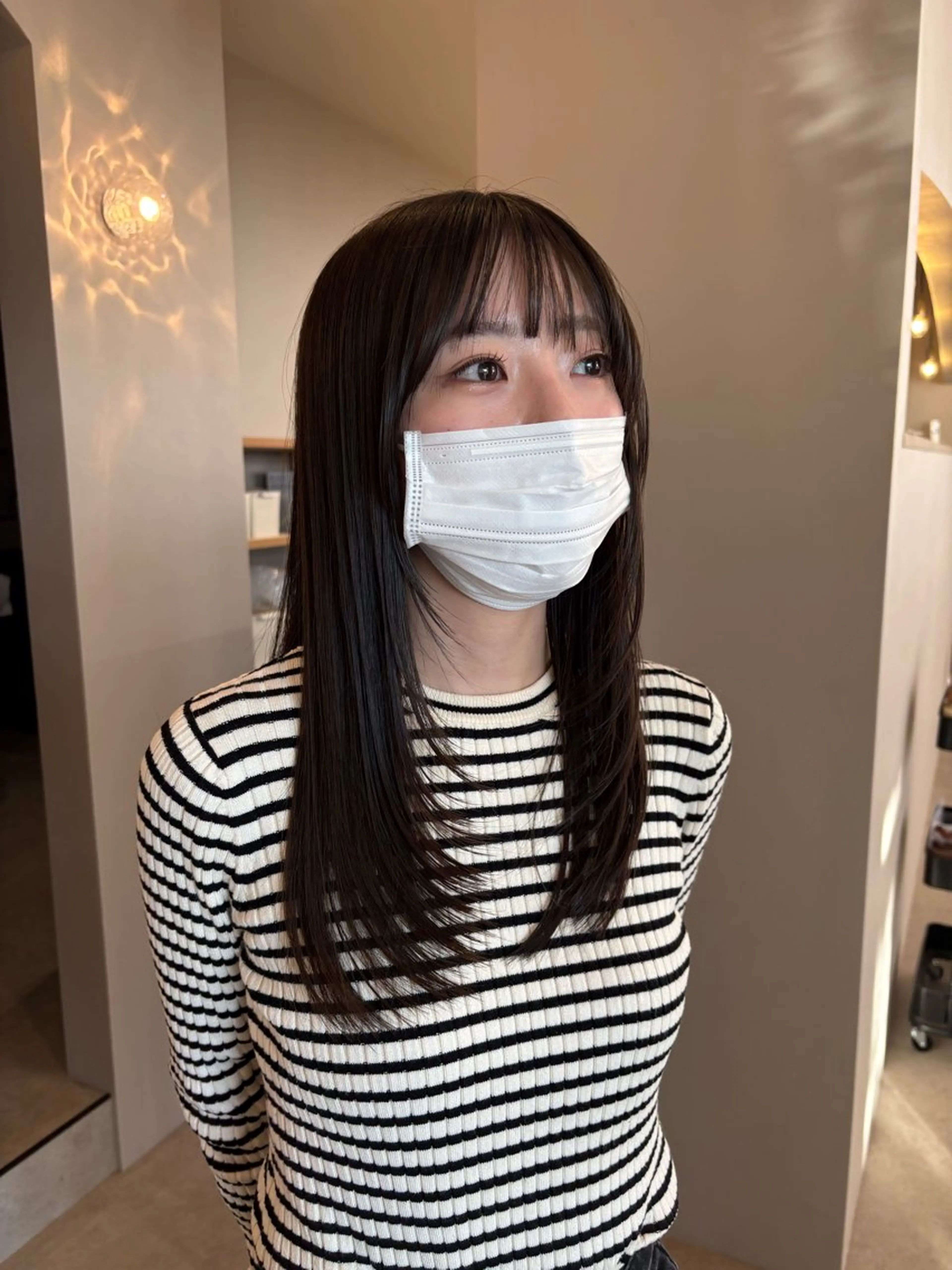 ロング カラー カット ヘアカラー ボブ/顔周りレイヤー 🎀momoka🎀のヘアスタイル