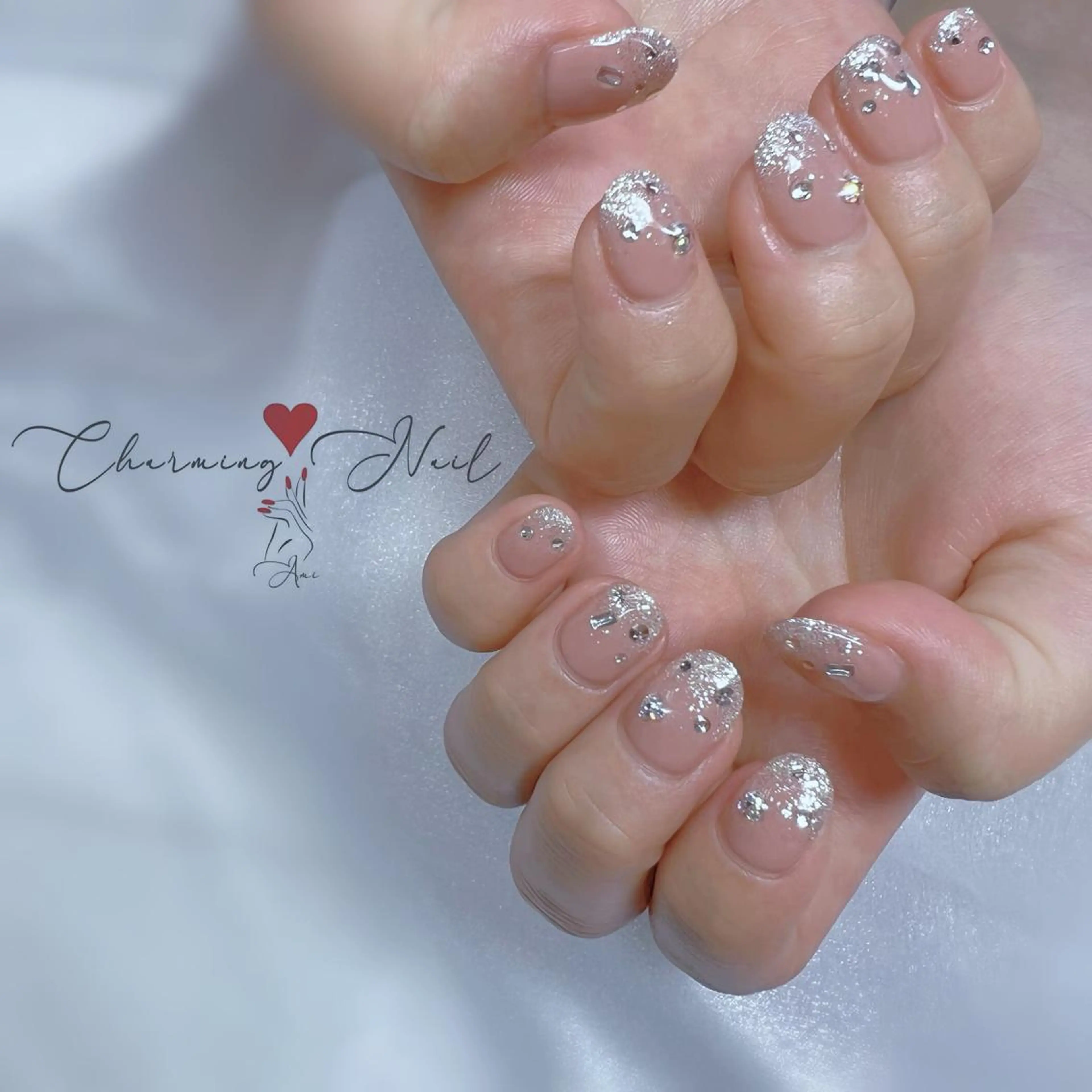 ネイル 長さ出し ジェルネイル キラキラネイル ラメ(グリッター) ストーンネイル Charming❤️Nail所属・Nailist Amiのその他イメージ