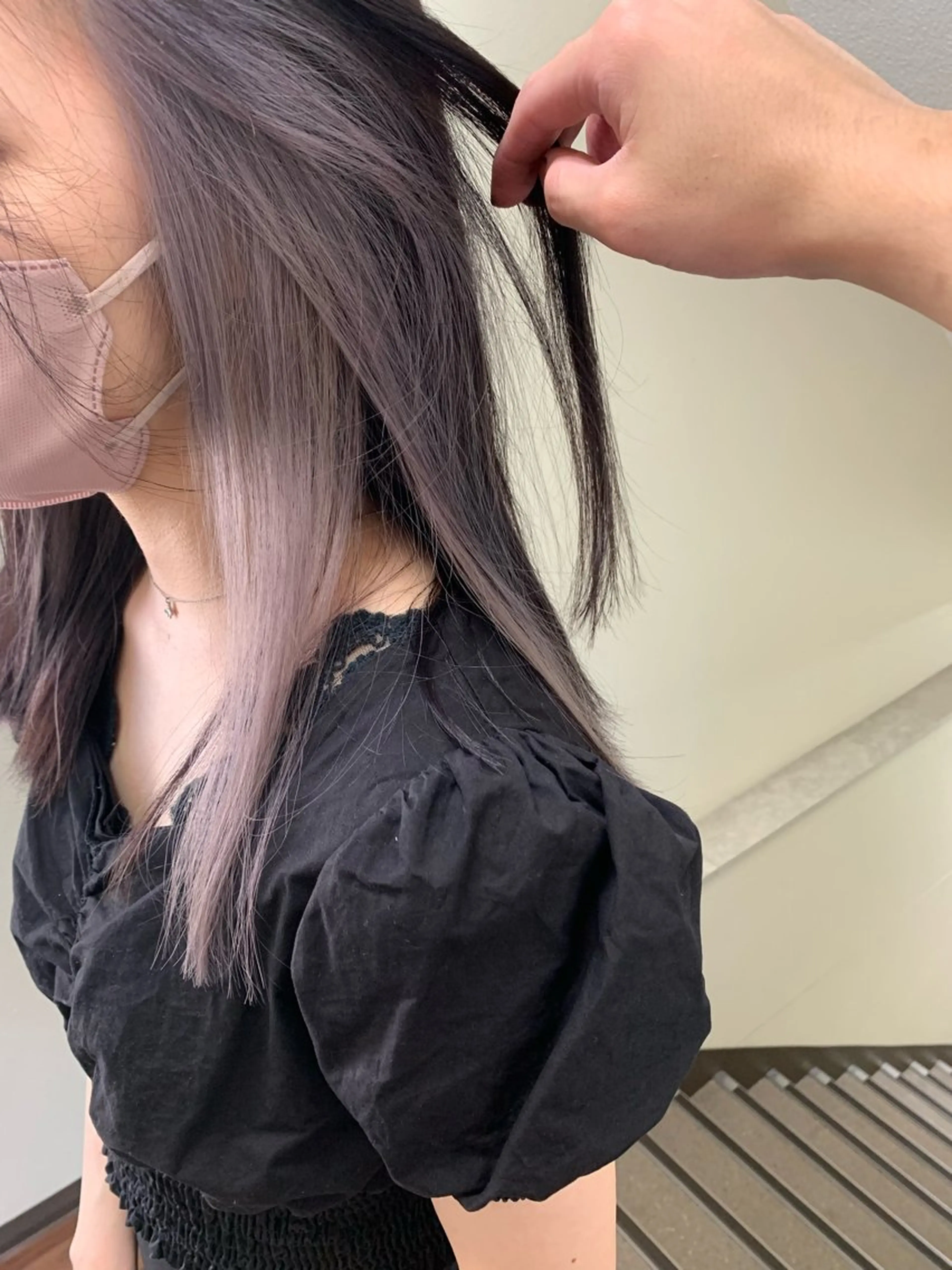 ロング カラー カット ヘアカラー トリートメント 🫧レイヤーカット/ 韓国ヘア🫧白石輝のヘアスタイル