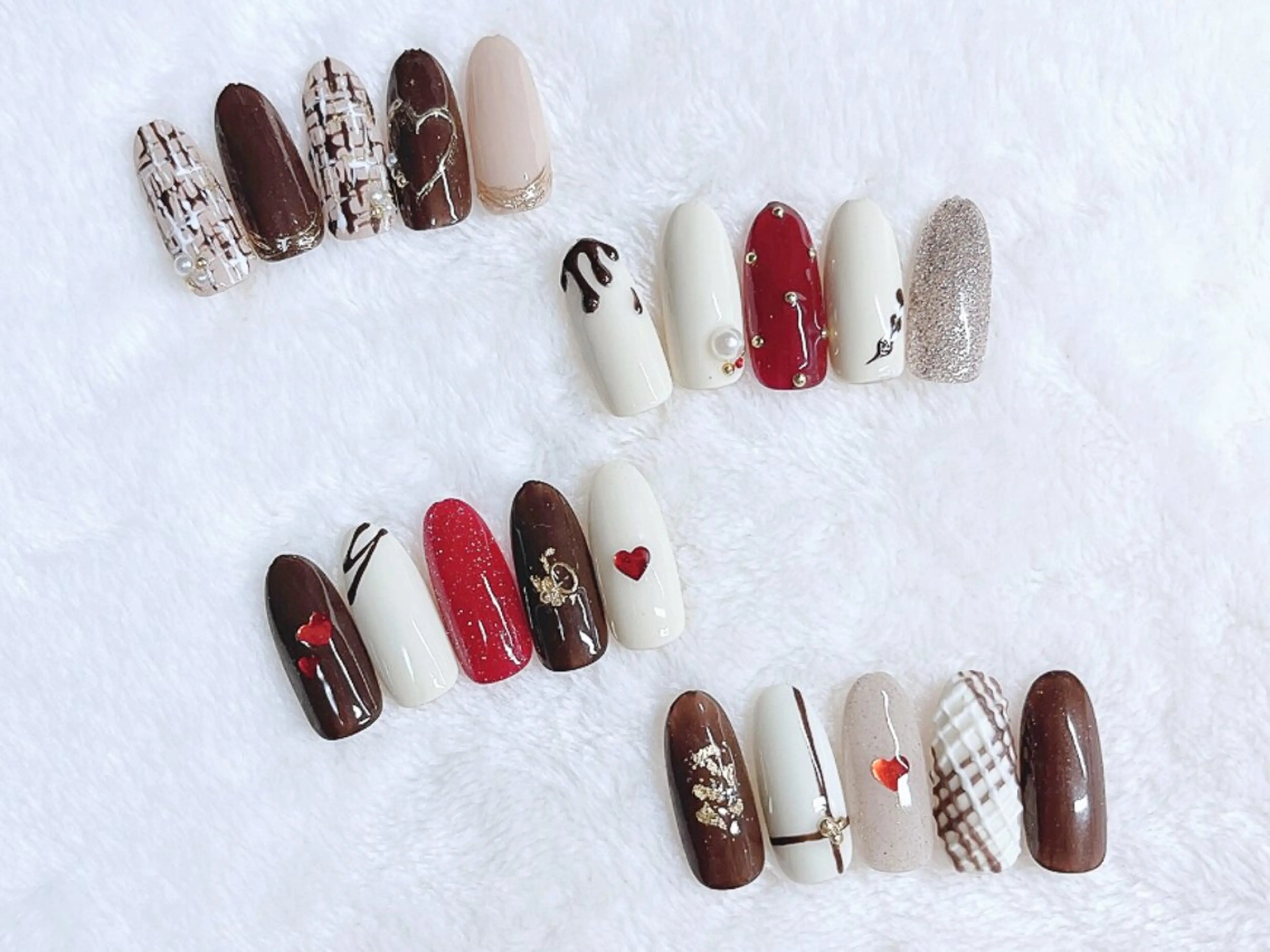 ネイル バレンタイン Nail •Head スパFortunaのネイルデザイン