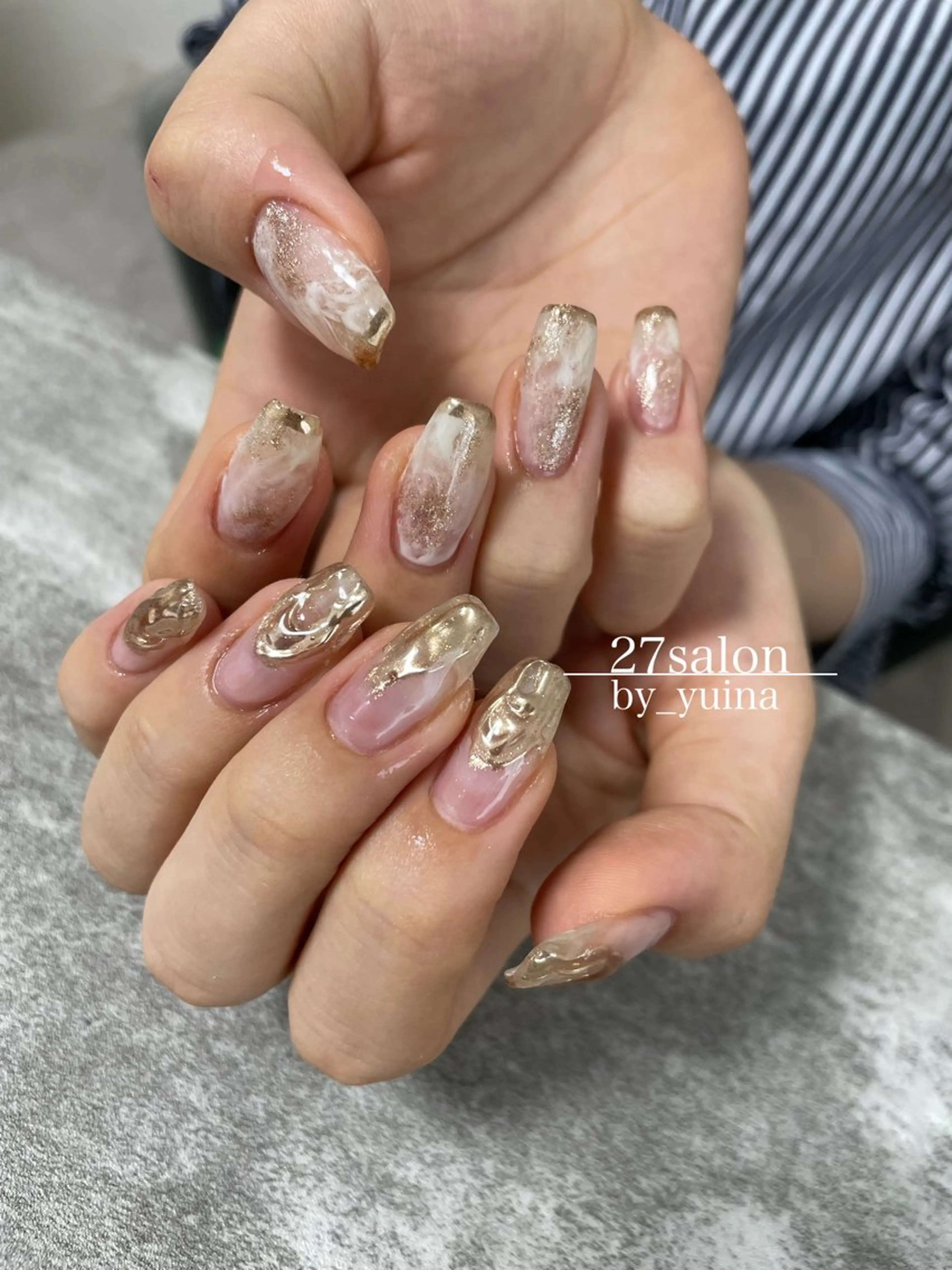 ネイル クリアネイル ニュアンスネイル 27salon yuinaのネイルデザイン