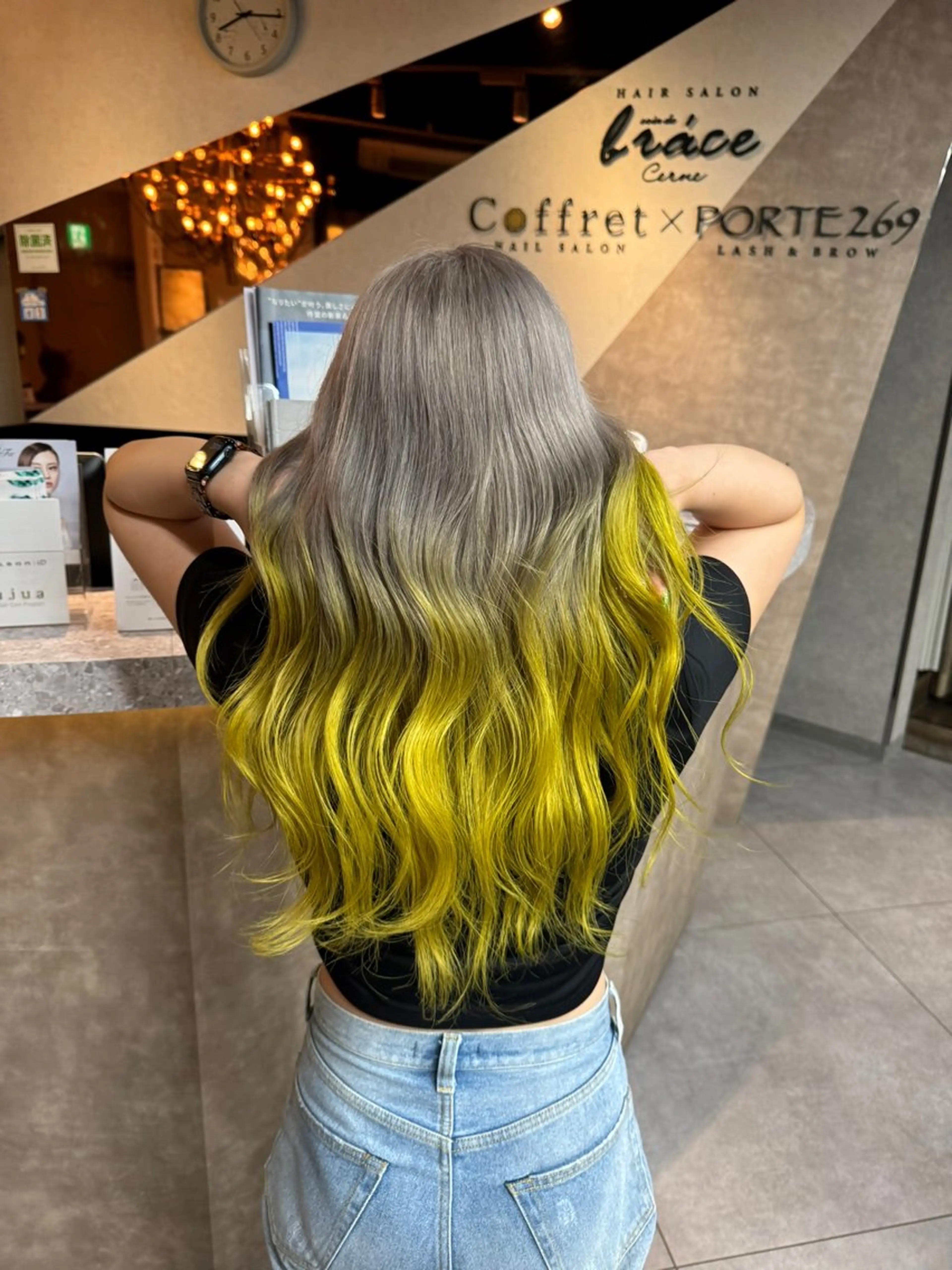 ロング カラー ヘアアレンジ カット ヘアカラー トリートメント 西谷 さきのヘアスタイル