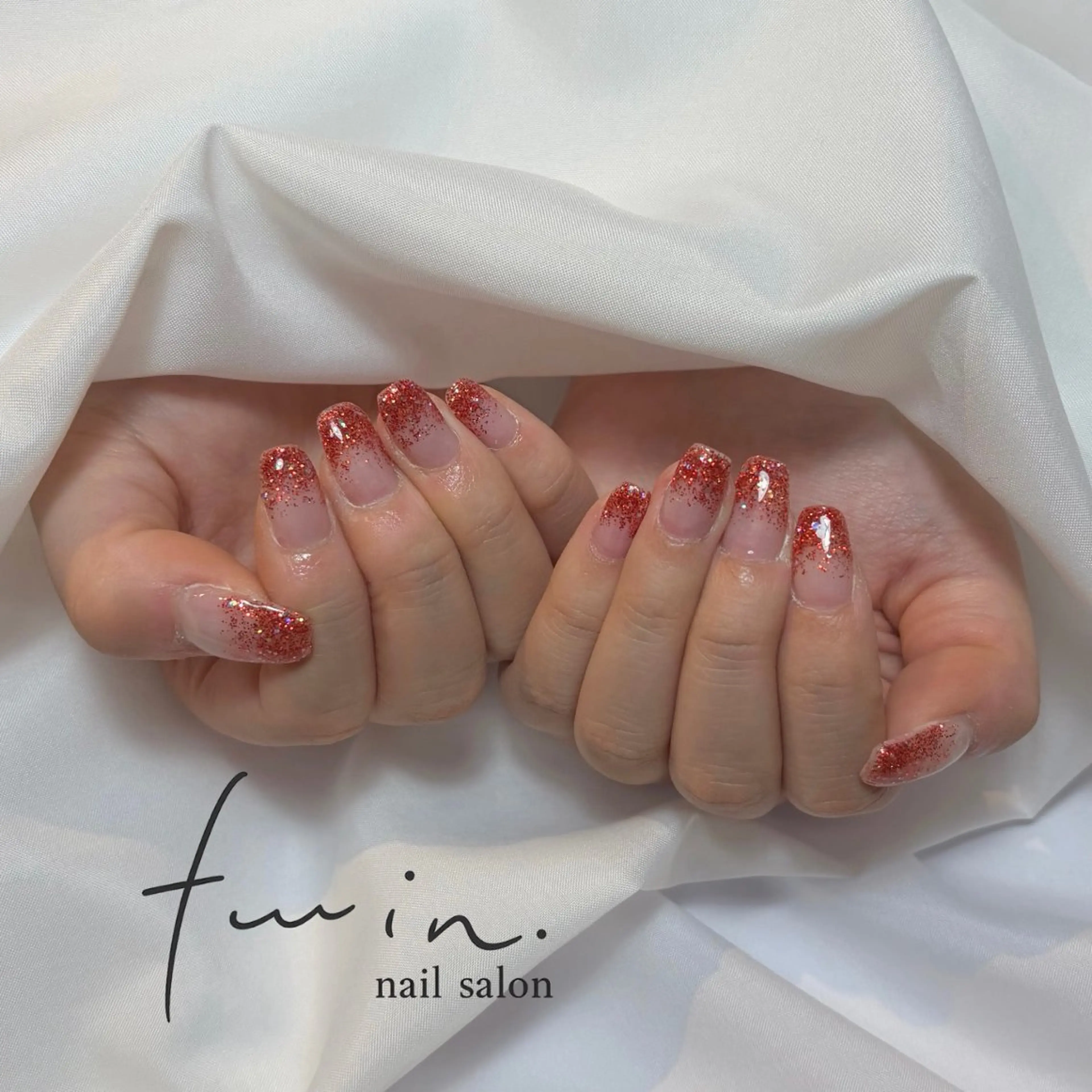 ネイル グラデーション ラメ(グリッター) ラメグラデーション ハンドネイル twin. kanahaのネイルデザイン