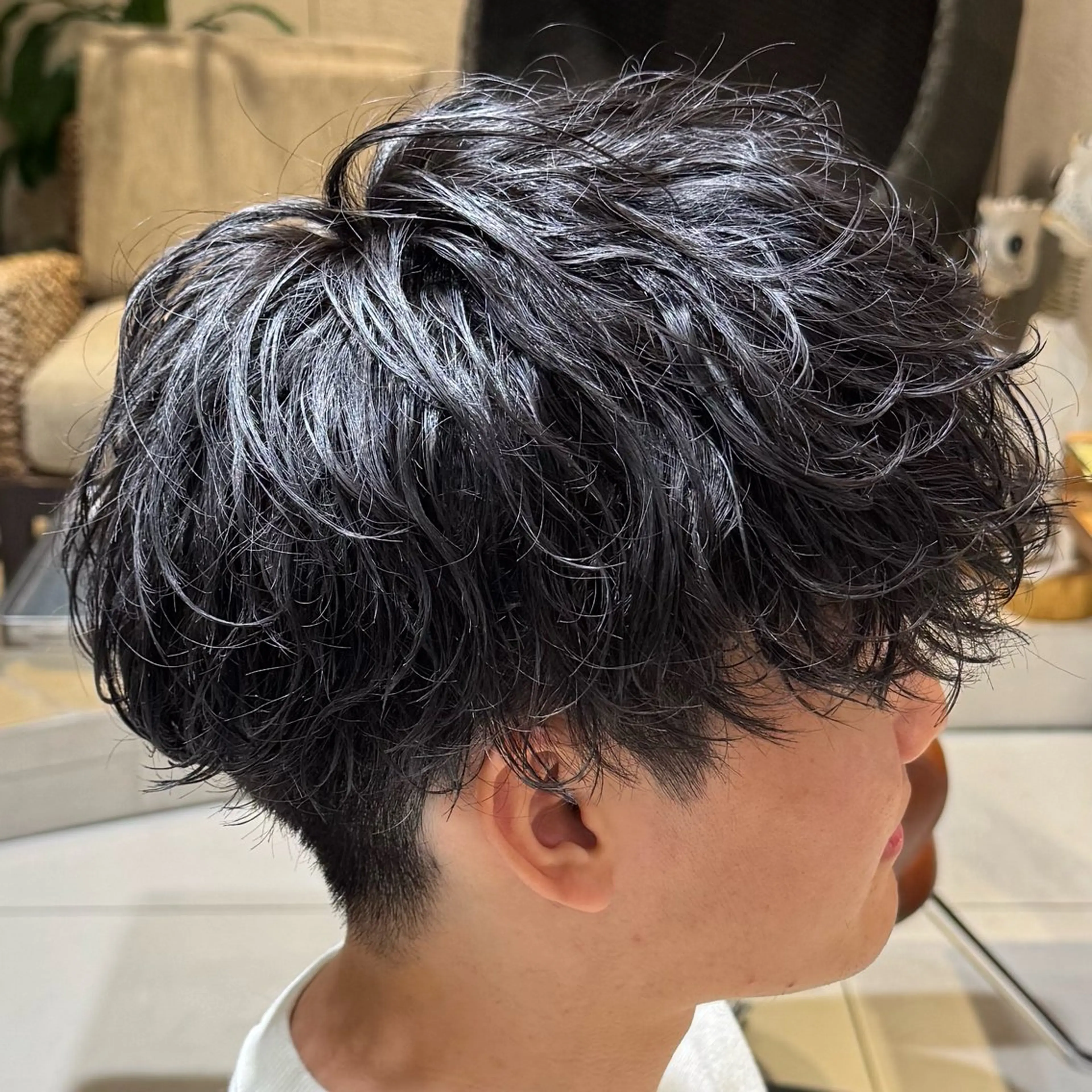 ショート カラー パーマ ヘアアレンジ メンズ カット パーマ シャドウパーマ特化/ メンズパーマ/石見のヘアスタイル