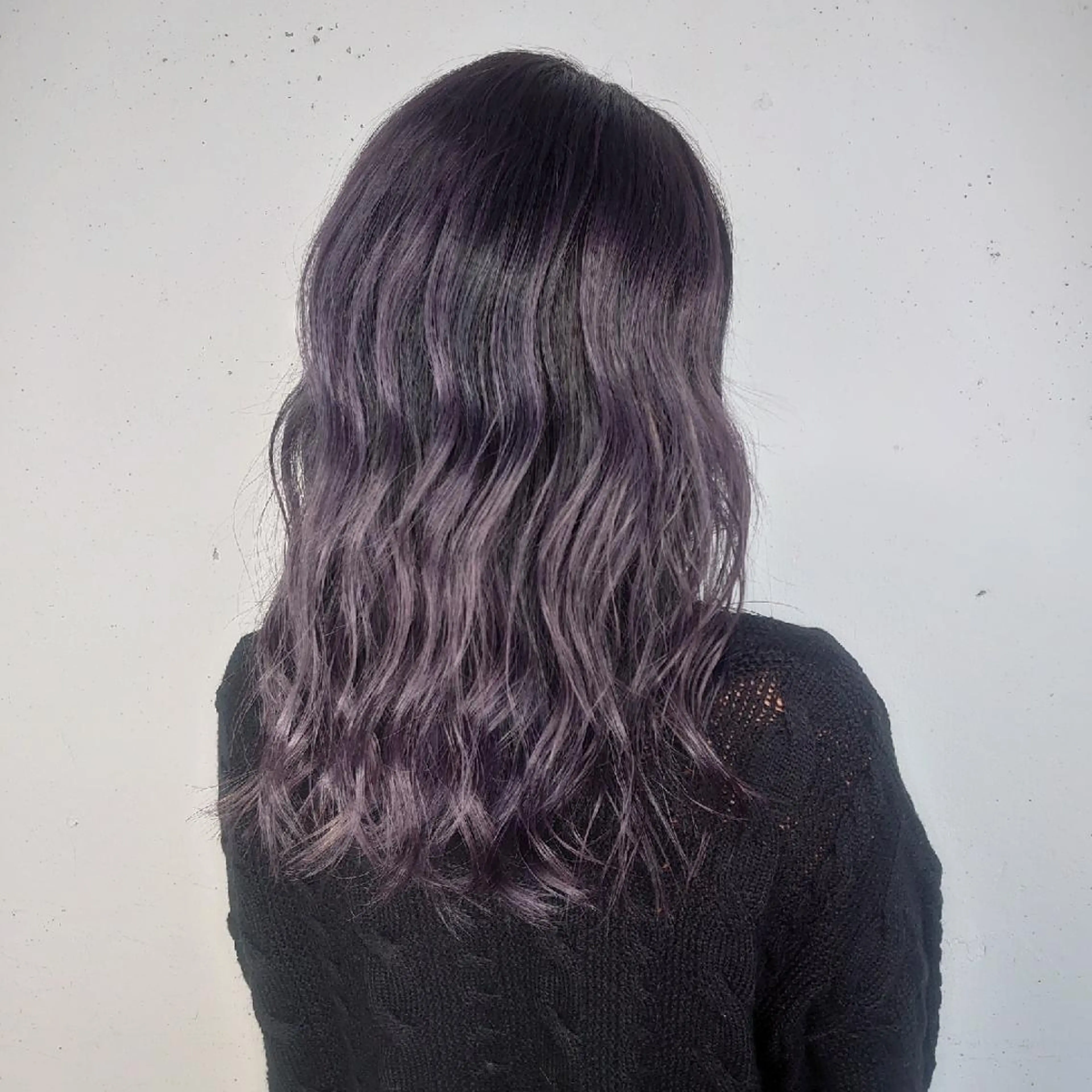 セミロング カラー バレイヤージュ ラベンダーカラー パープルカラー レイヤーカット E Komo hair所属・Wow❕E Komo hair 永井一輝のヘアスタイル