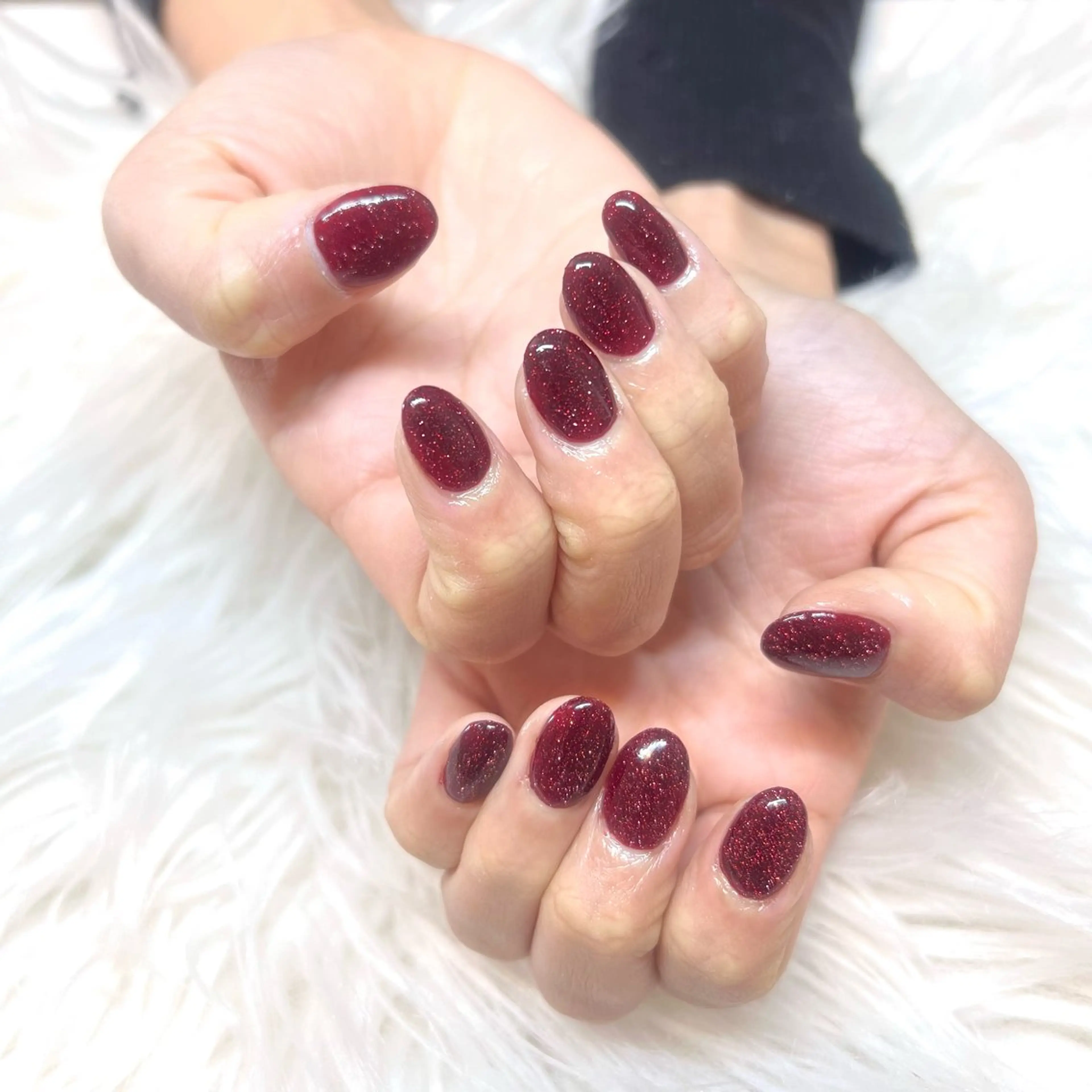 ネイル ボルドー フラッシュネイル the464beautysalon所属・the464 yunaのネイルデザイン