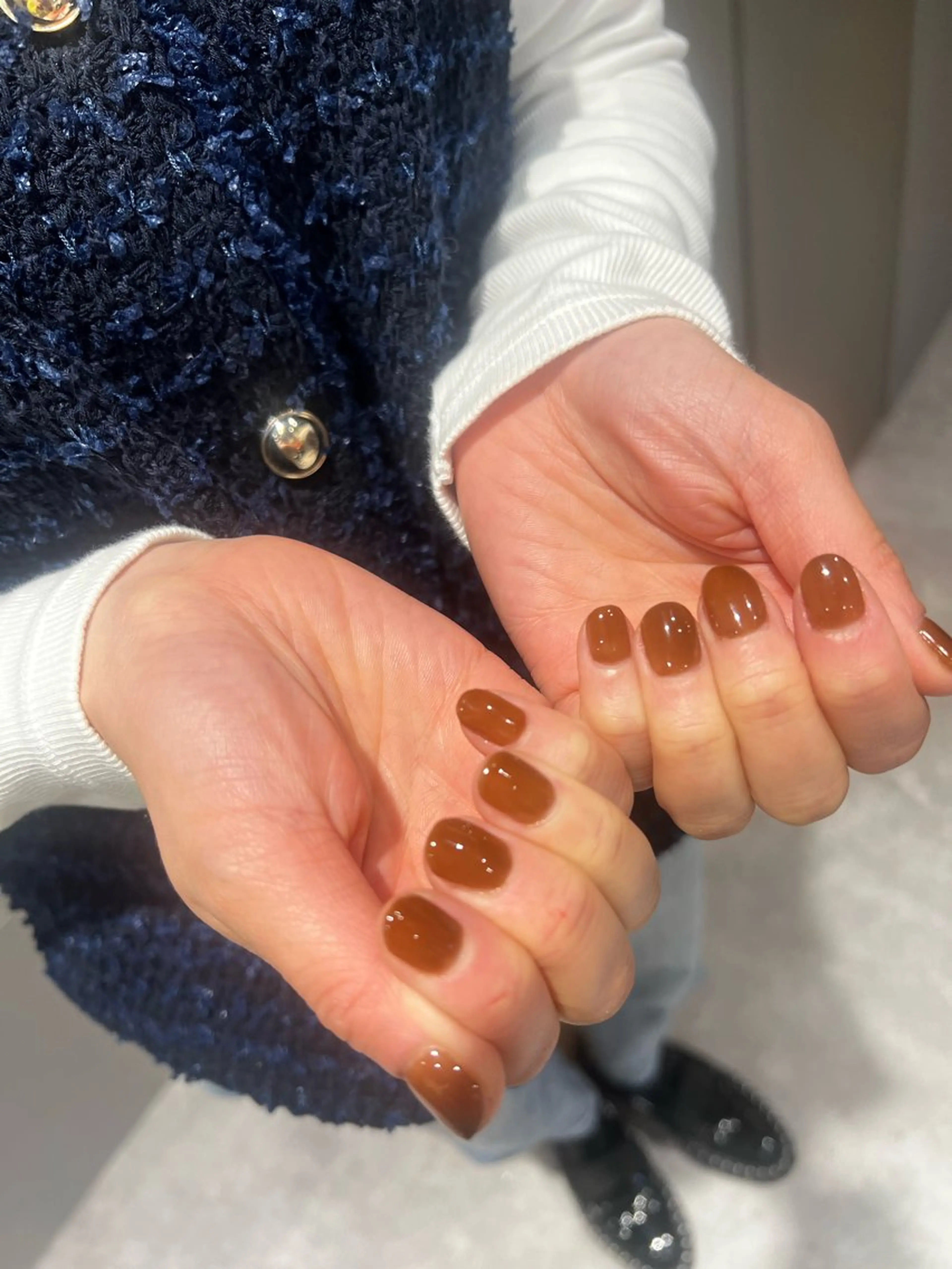 ネイル ショートネイル 金 柚嬉のネイルデザイン