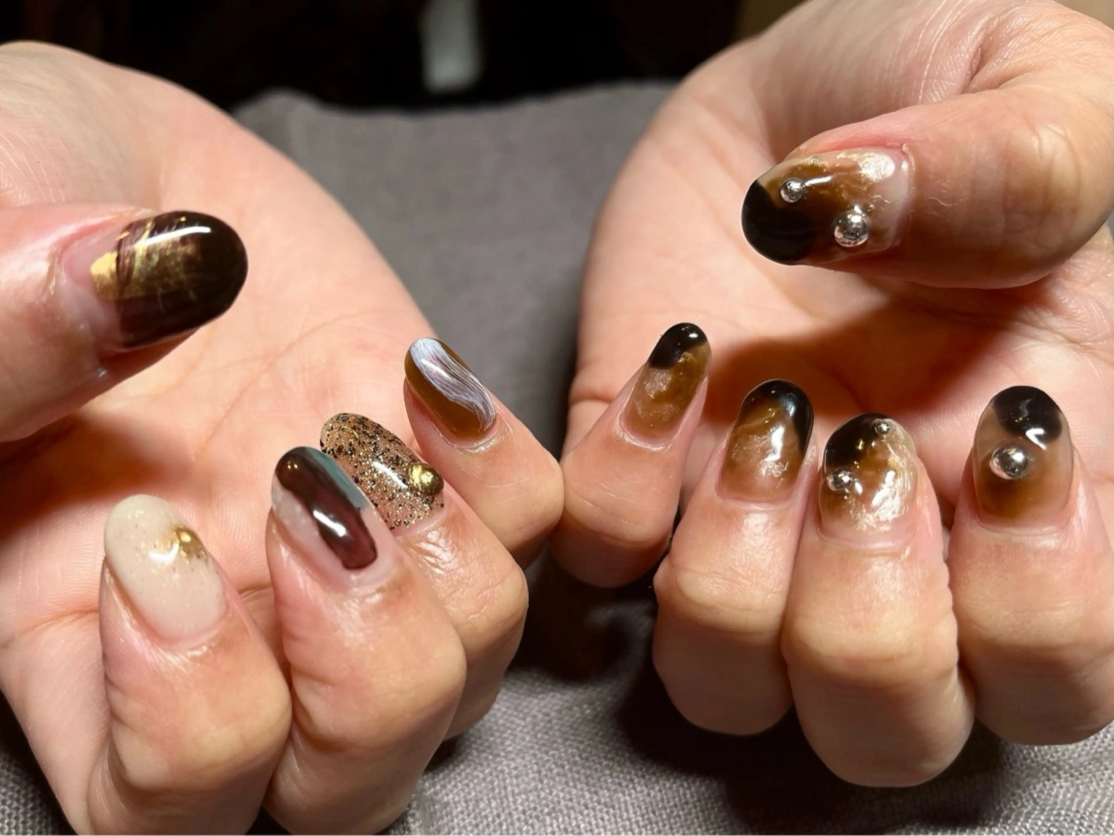 ネイル 長さ出し 持ち込み スカルプネイル atelier mofのネイルデザイン