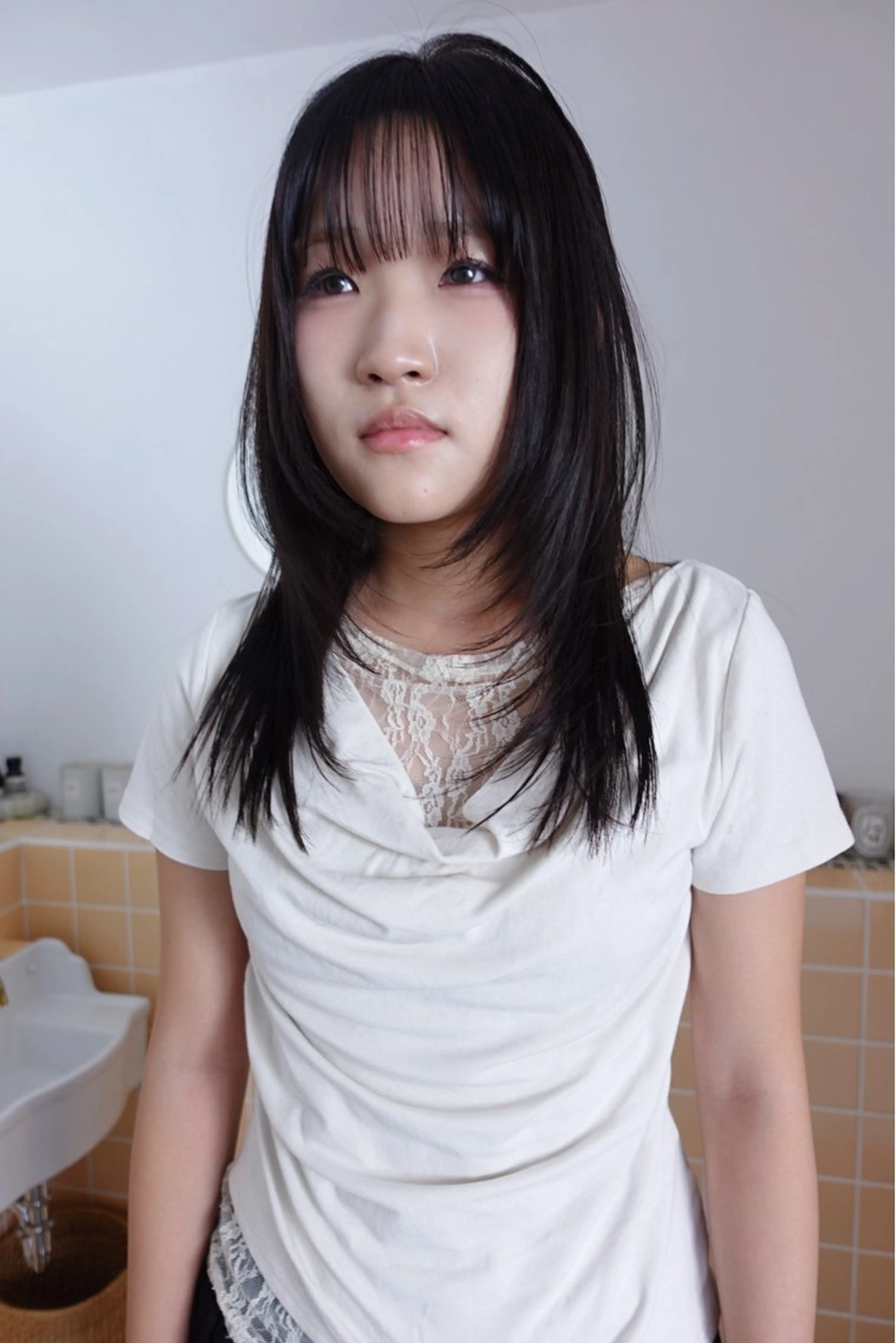 セミロング カット ヘアカラー sakura🌸 レイヤー/韓国ヘアのヘアスタイル