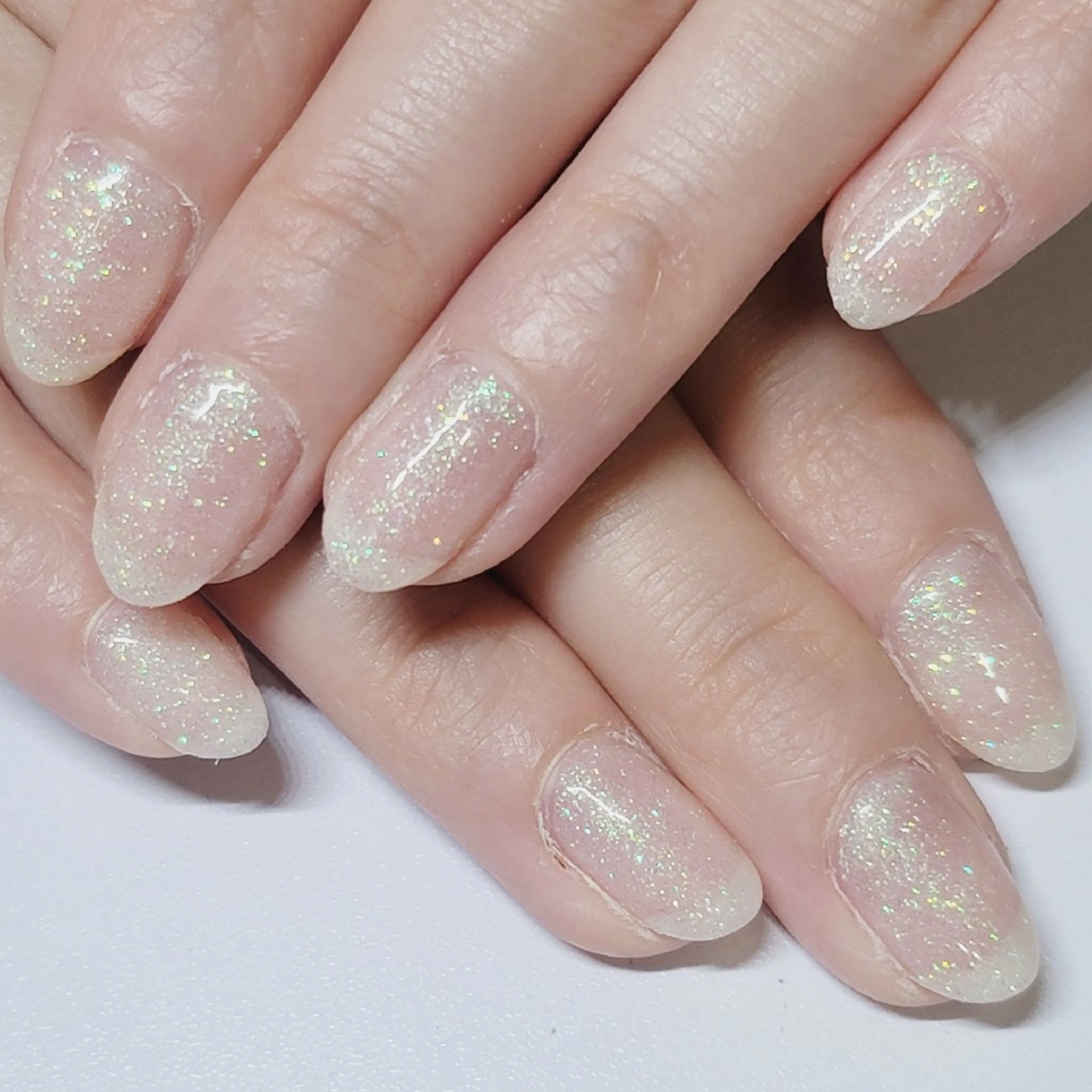 ネイル クリアネイル ラメ(グリッター) ワンカラーネイル 冬ネイル クリスマス ハンドネイル よしだ ひろきのネイルデザイン