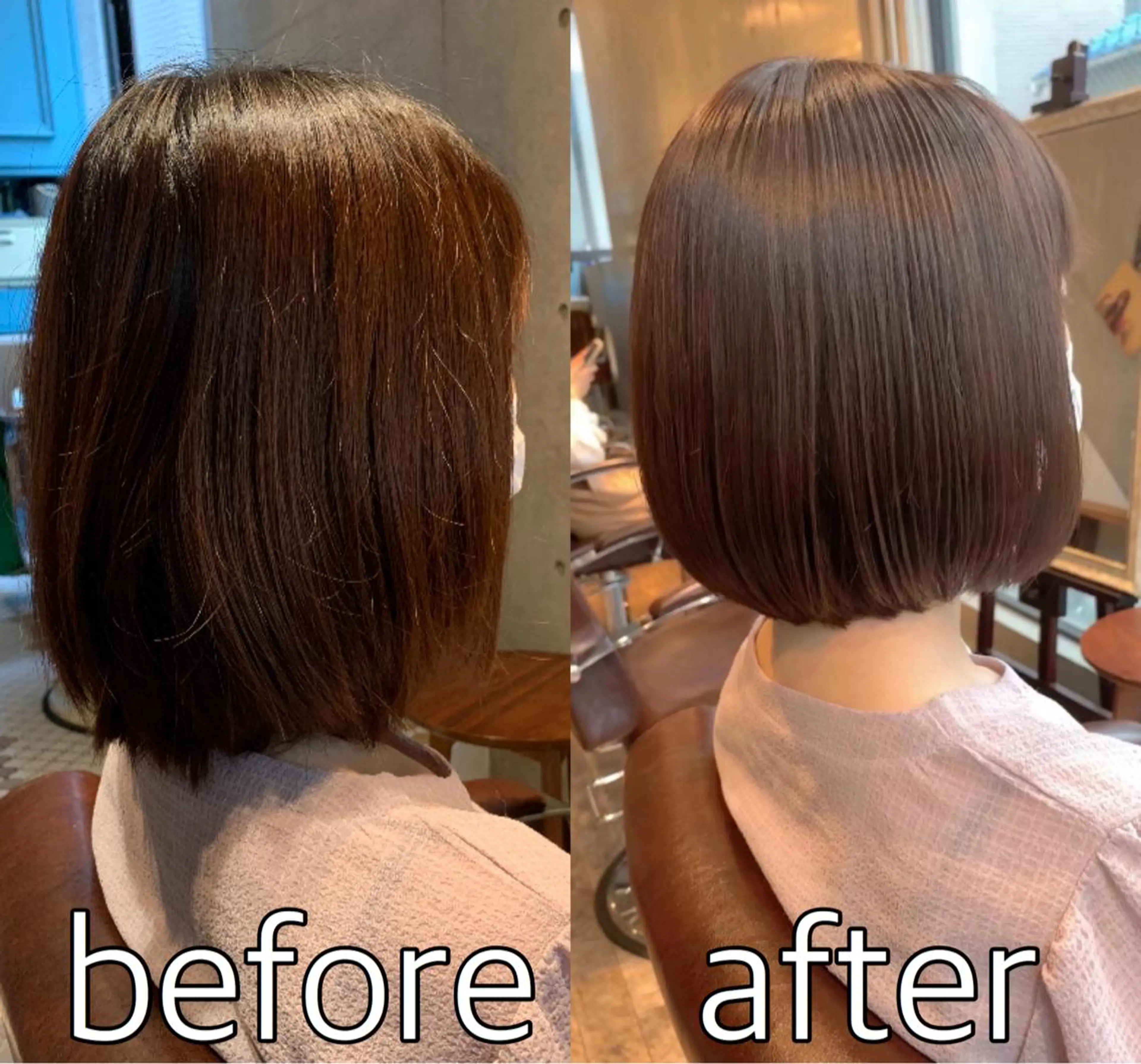 ショート ボブ 縮毛矯正 トリートメント ヘッドスパ ＊くせ毛に特化＊ 【yun】のヘアスタイル