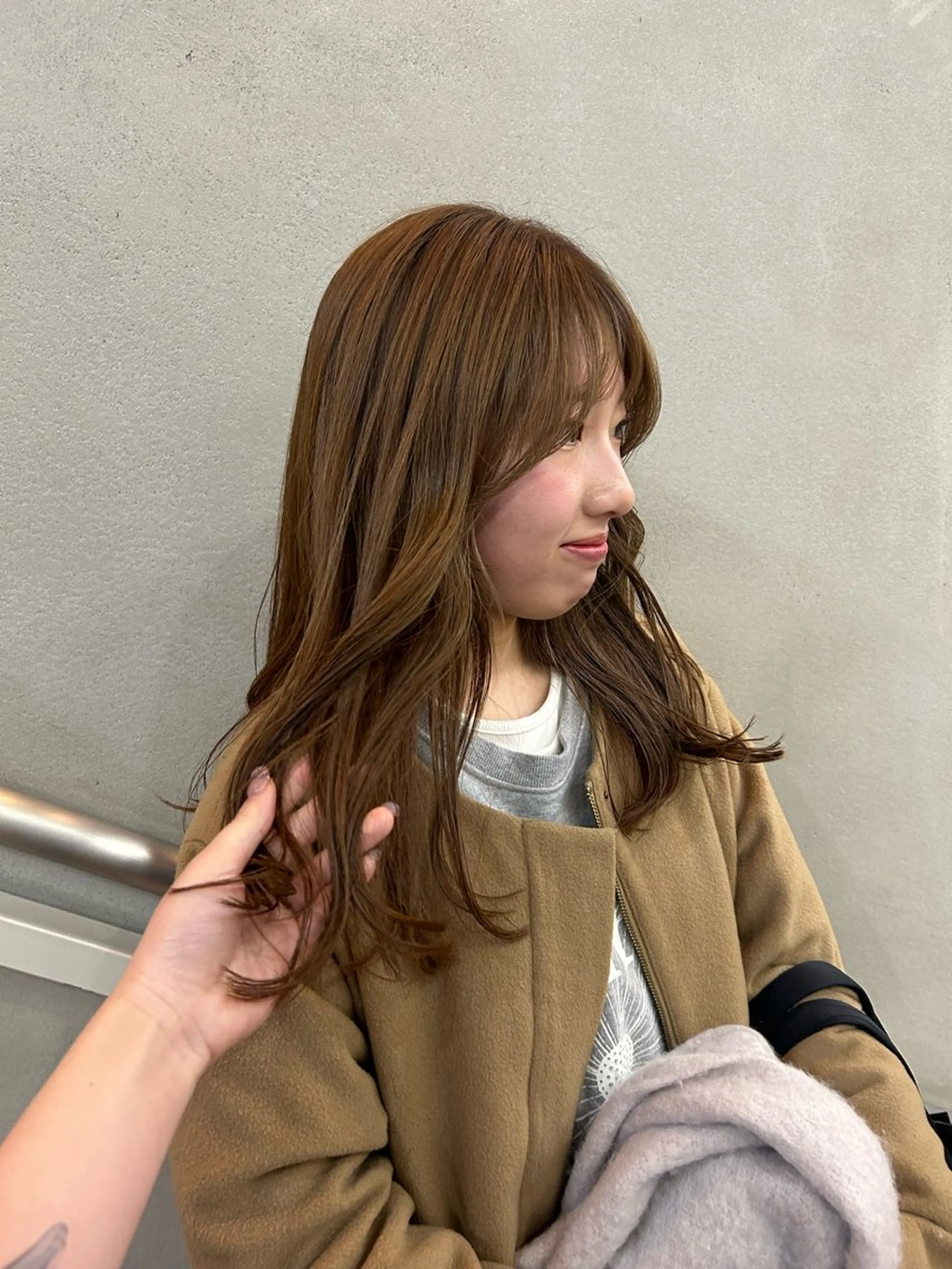 セミロング カラー カット ヘアカラー 艶髪に✧ / 透明感 カラー / 冨成のヘアスタイル