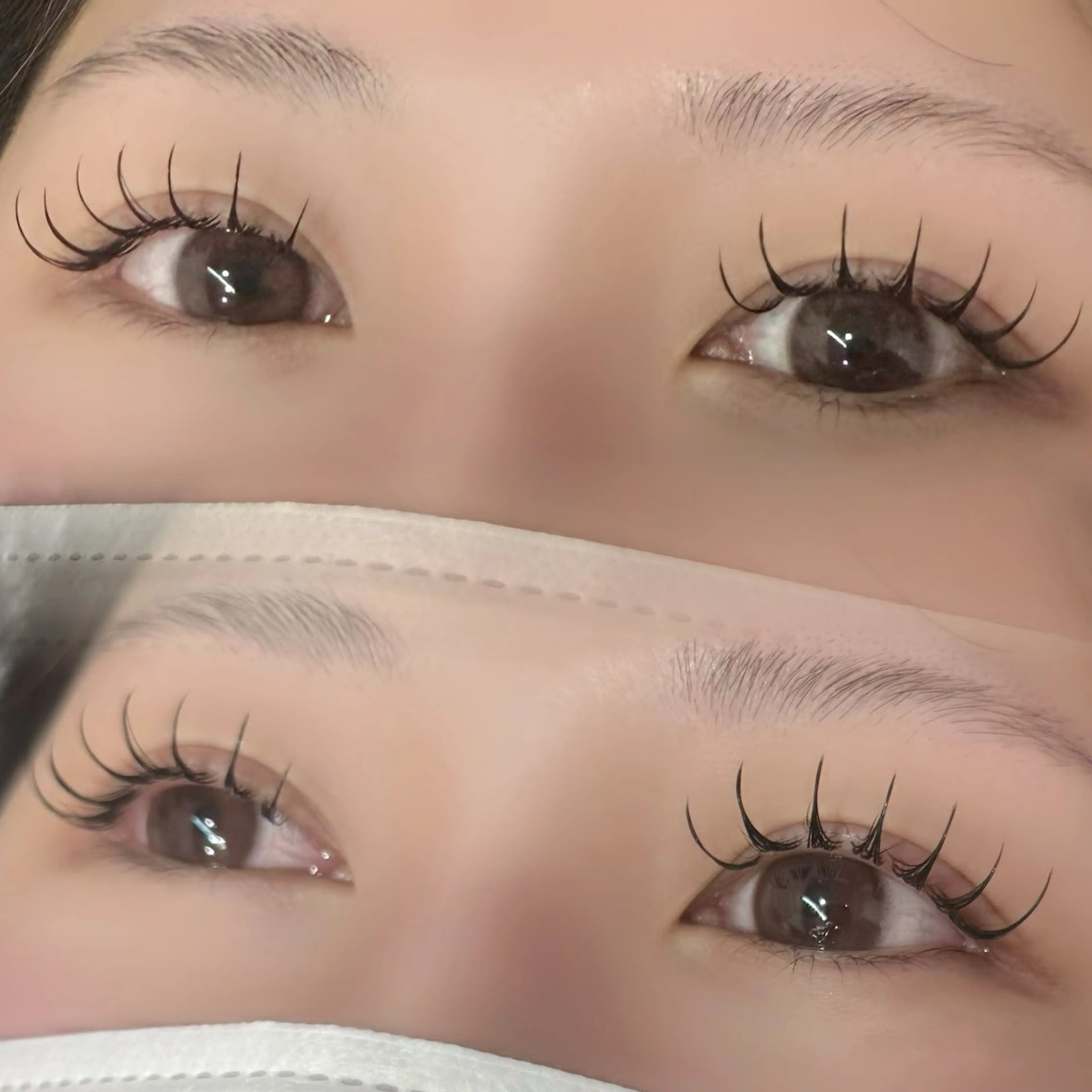 マツエク・マツパ Cカール フラットラッシュ 目尻長め Merci 青山店 吉岡のマツエク・マツパデザイン