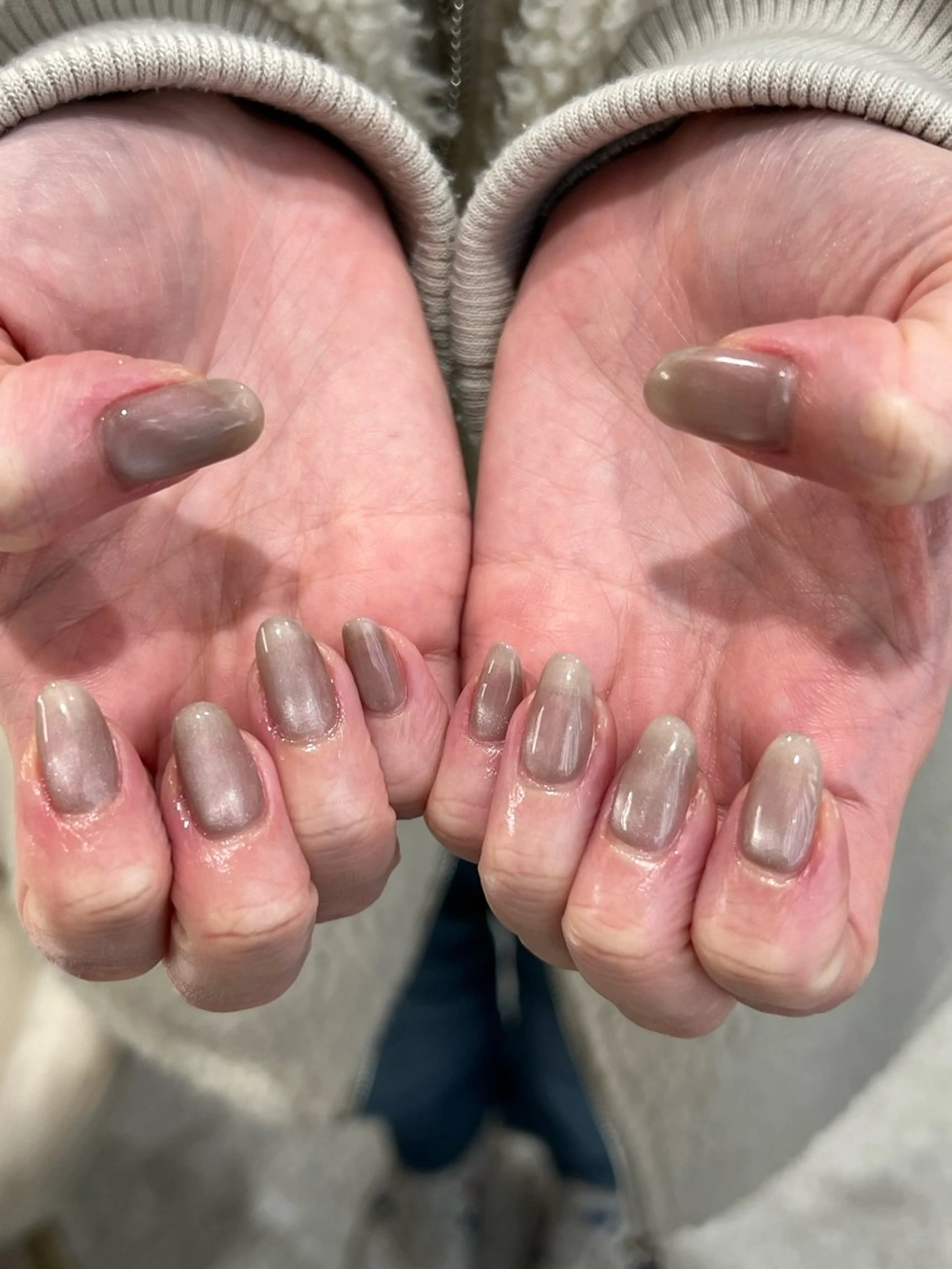 ネイル マグネットネイル マグネットワンカラー ワンカラーネイル ピンク J.O.NAILS所属・📍銀座 💅🏼yuriのネイルデザイン