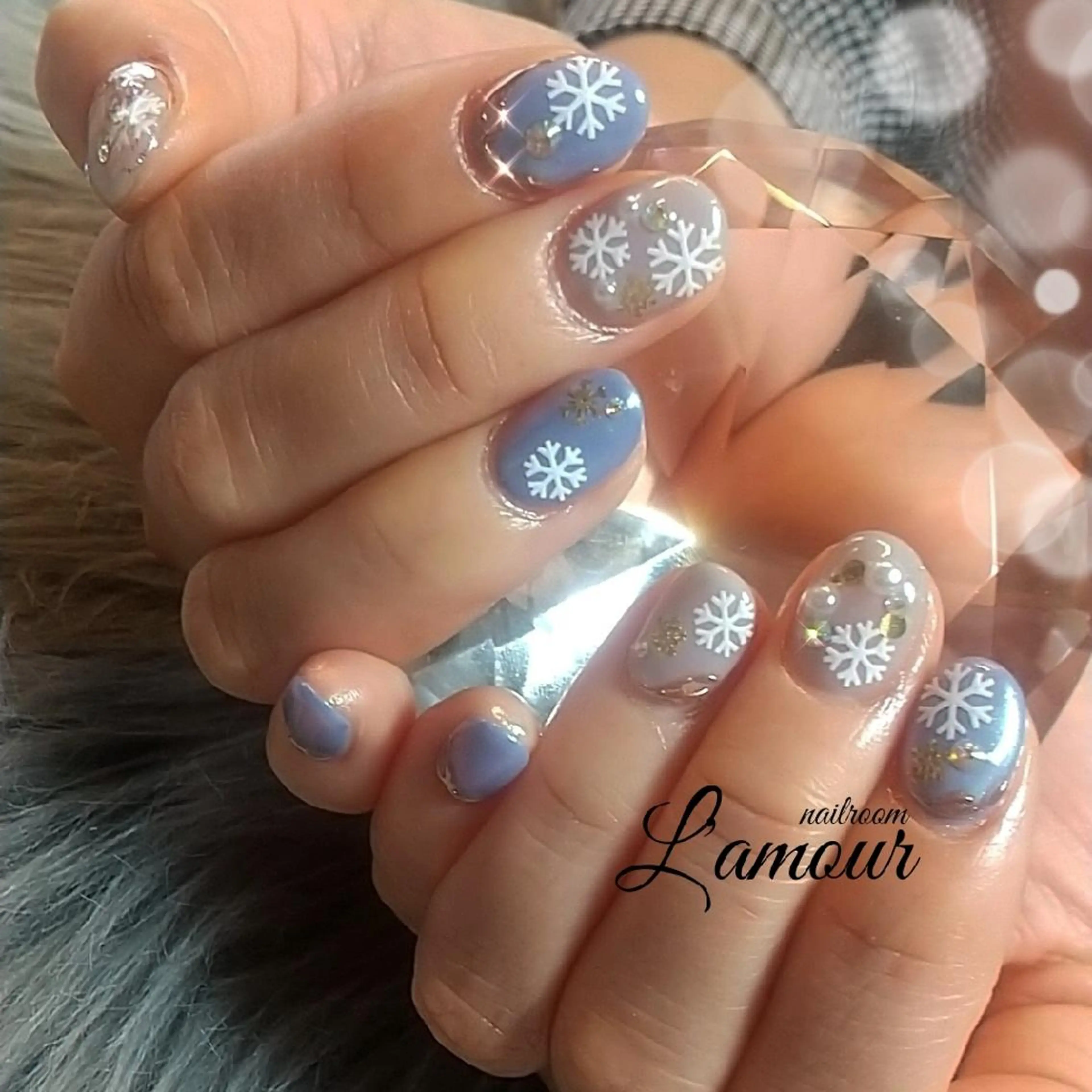 ネイル 冬ネイル L'amour 吹田市のネイルデザイン