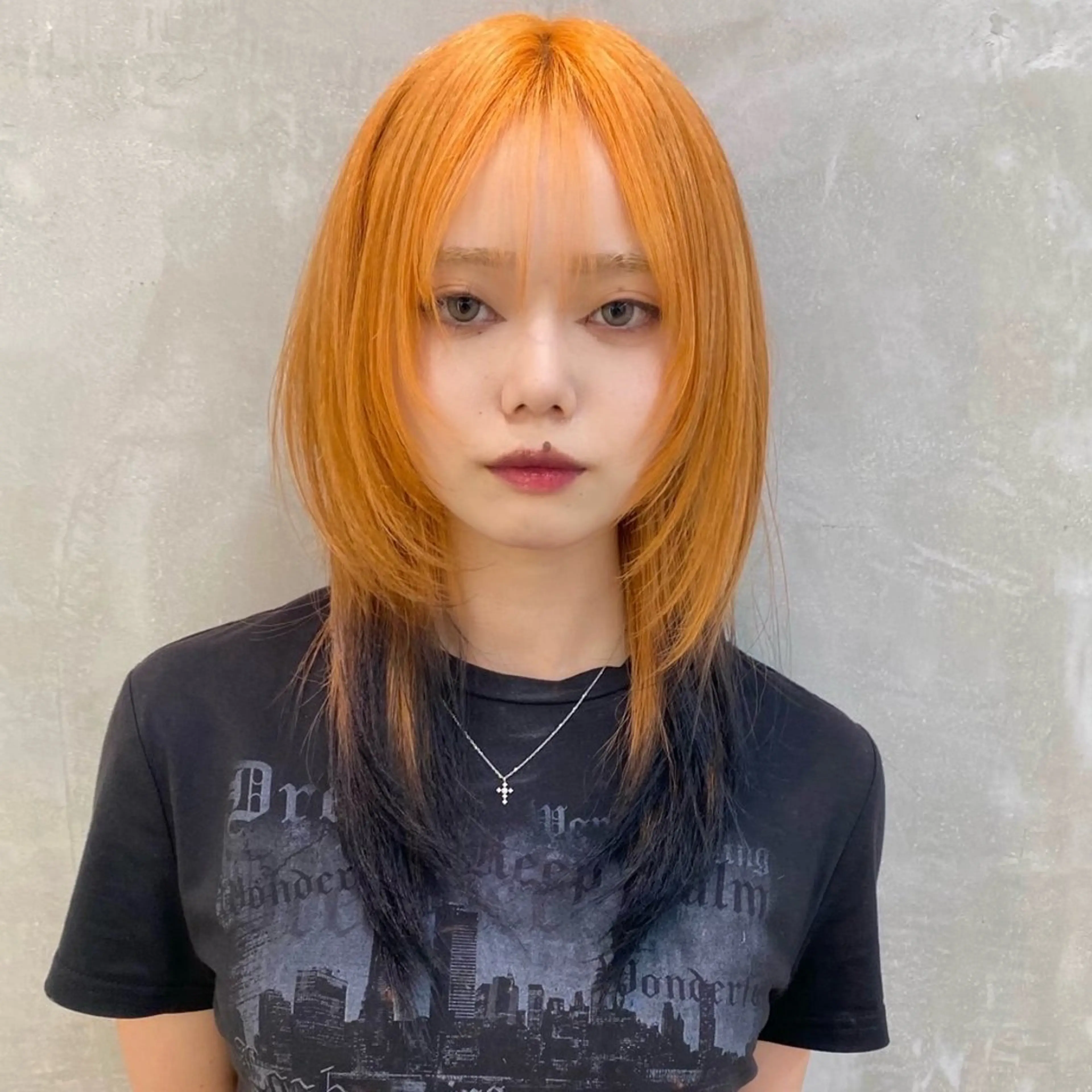 ミディアム ハッシュカット レイヤーカット カット ヘアカラー ウルフカット /ブリーチayamiのヘアスタイル