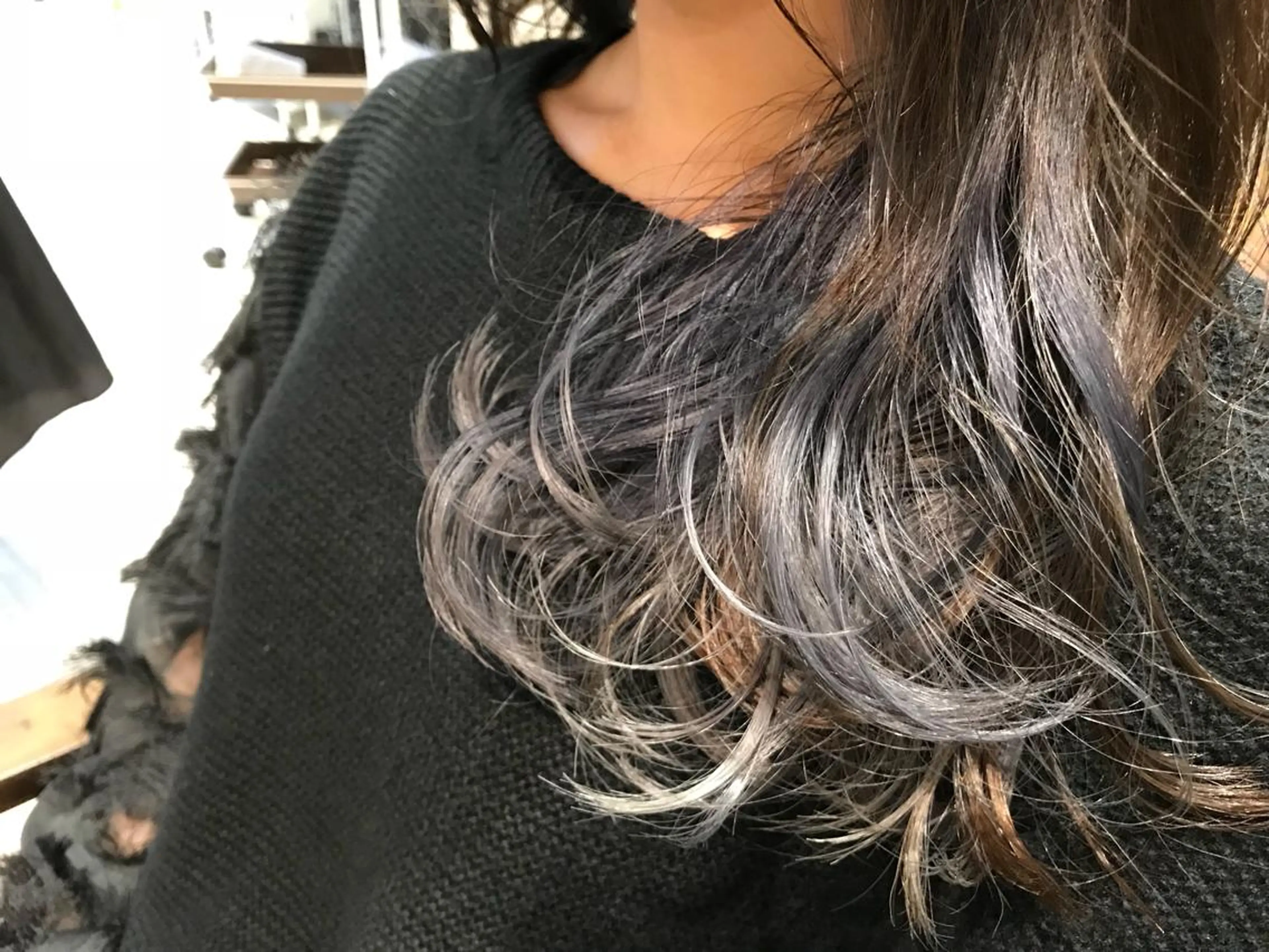 ロング カラー アッシュ アッシュグレー アッシュグレージュ グレージュ インナーカラー メンズ指名多数!! SiLO 田島のヘアスタイル