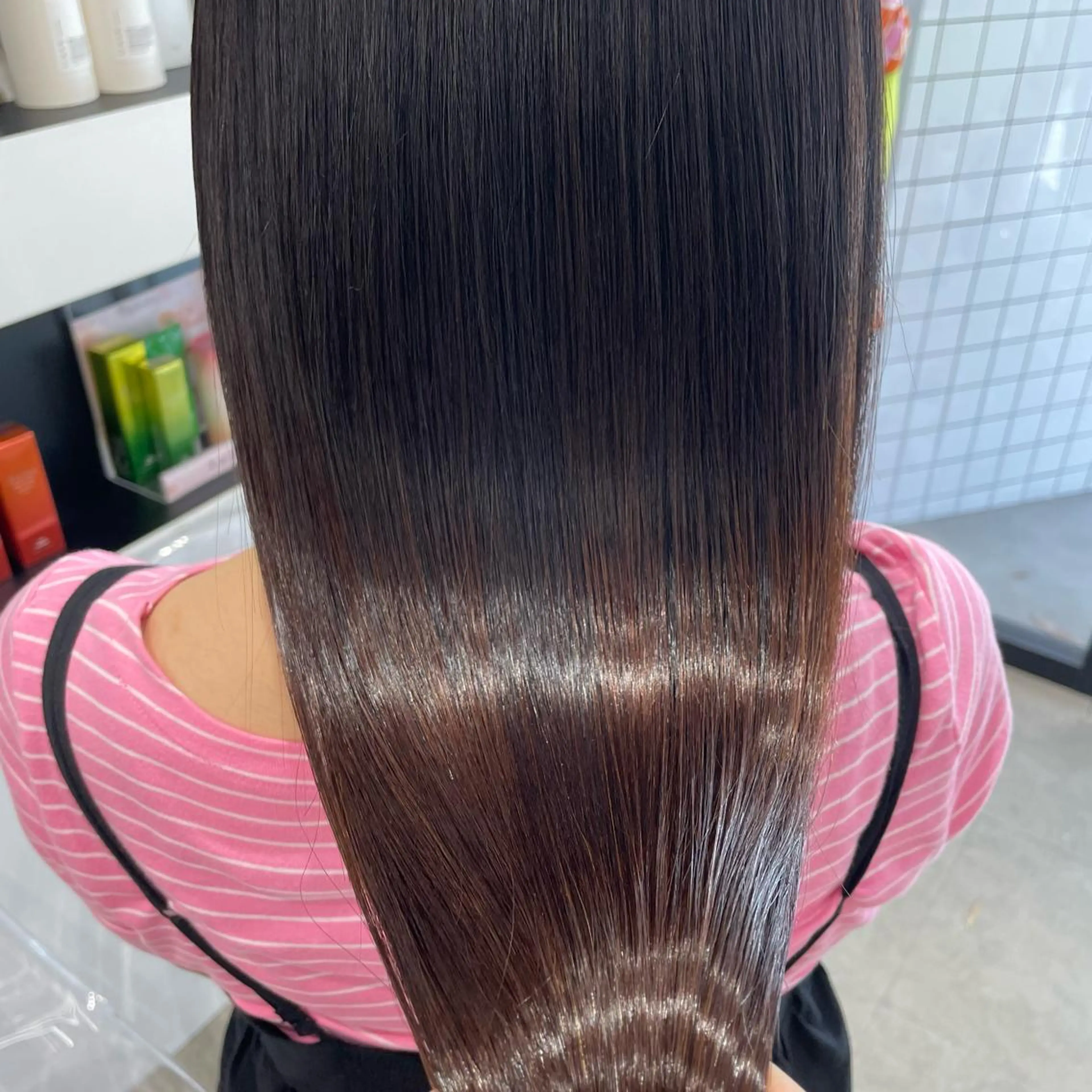 ミディアム カラー パーマ ヘアアレンジ メンズ キッズ ネイル マツエク・マツパ アイブロウ 酸性ストレート ストレートパーマ mona/ ストレートスタイル✨のヘアスタイル