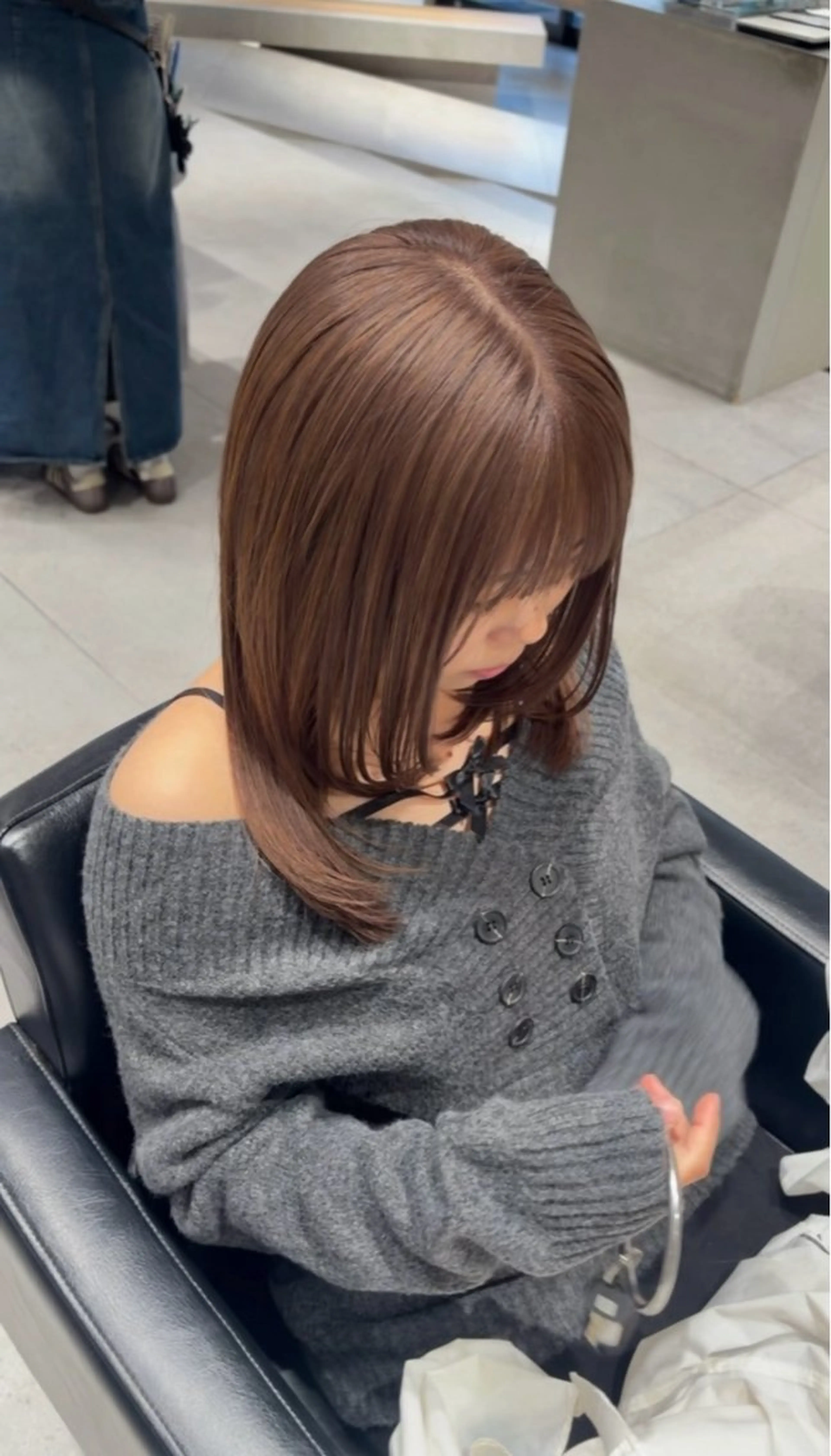 セミロング カラー カット ヘアカラー MINX原宿店所属・🩵🫧ふちゃく はるな🫧🩵のヘアスタイル