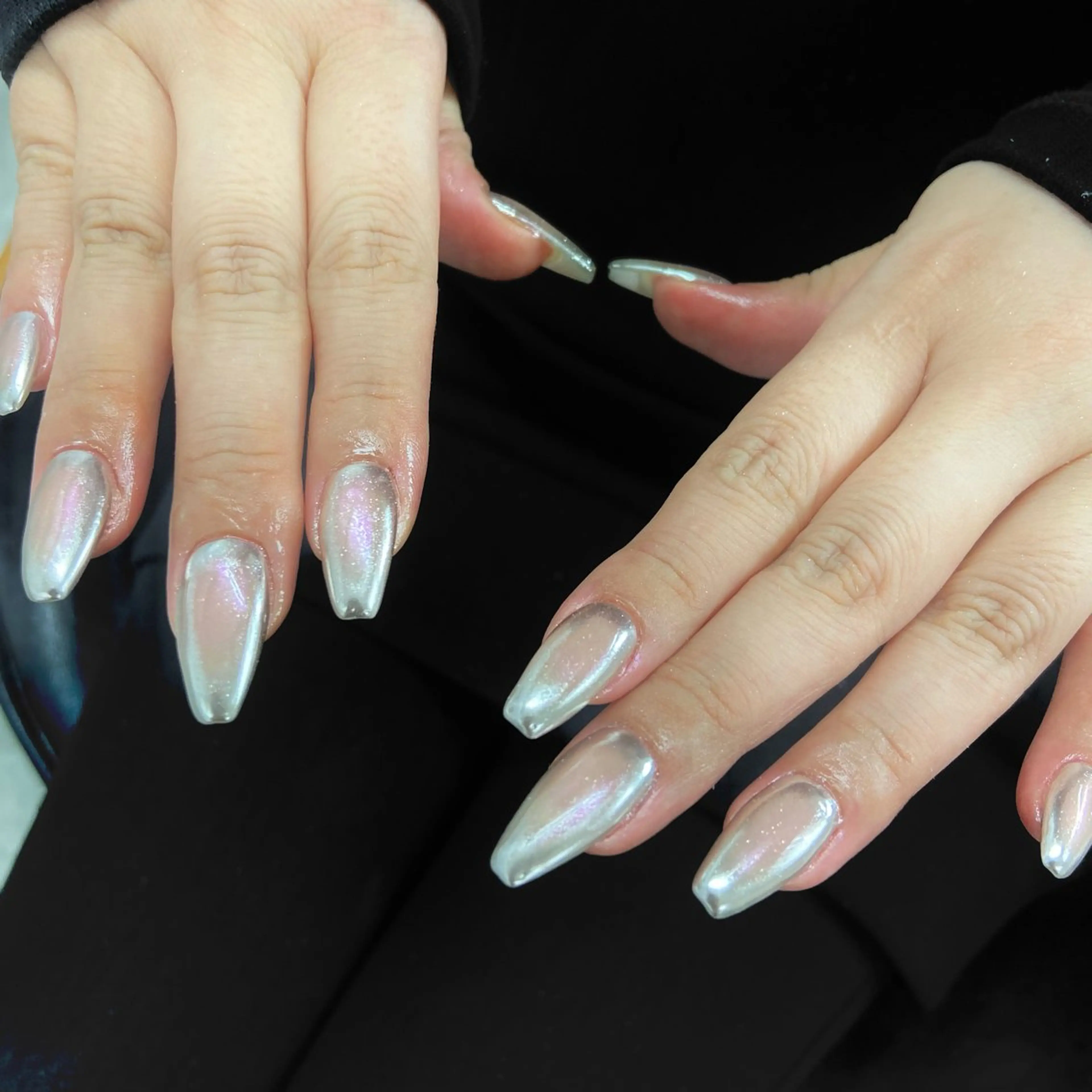 ネイル アートネイル グラデーション ミラーネイル Ouja Nail Academy所属・HINAKO💫 Ouja groupのネイルデザイン