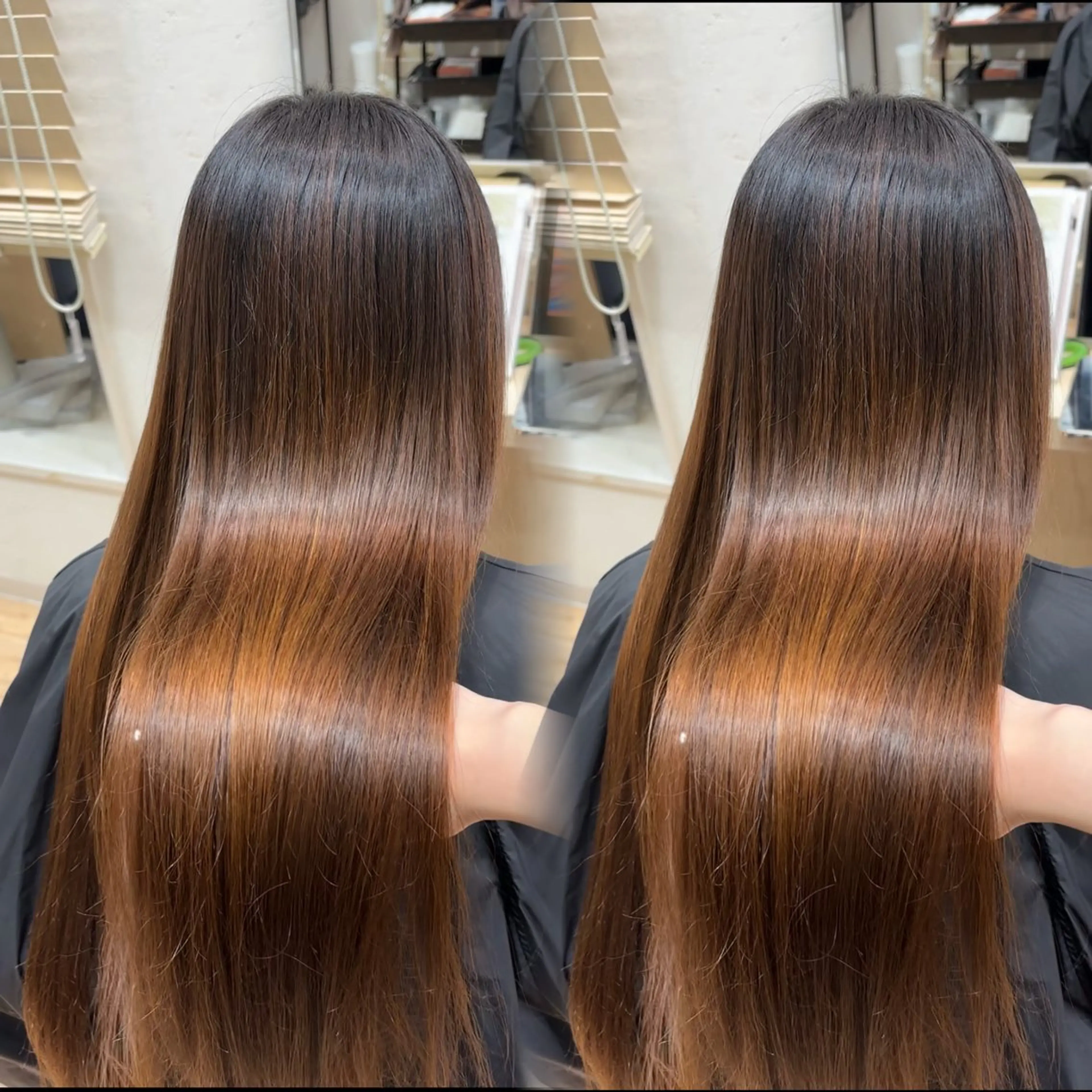 ロング 縮毛矯正 吉成 葉南のヘアスタイル