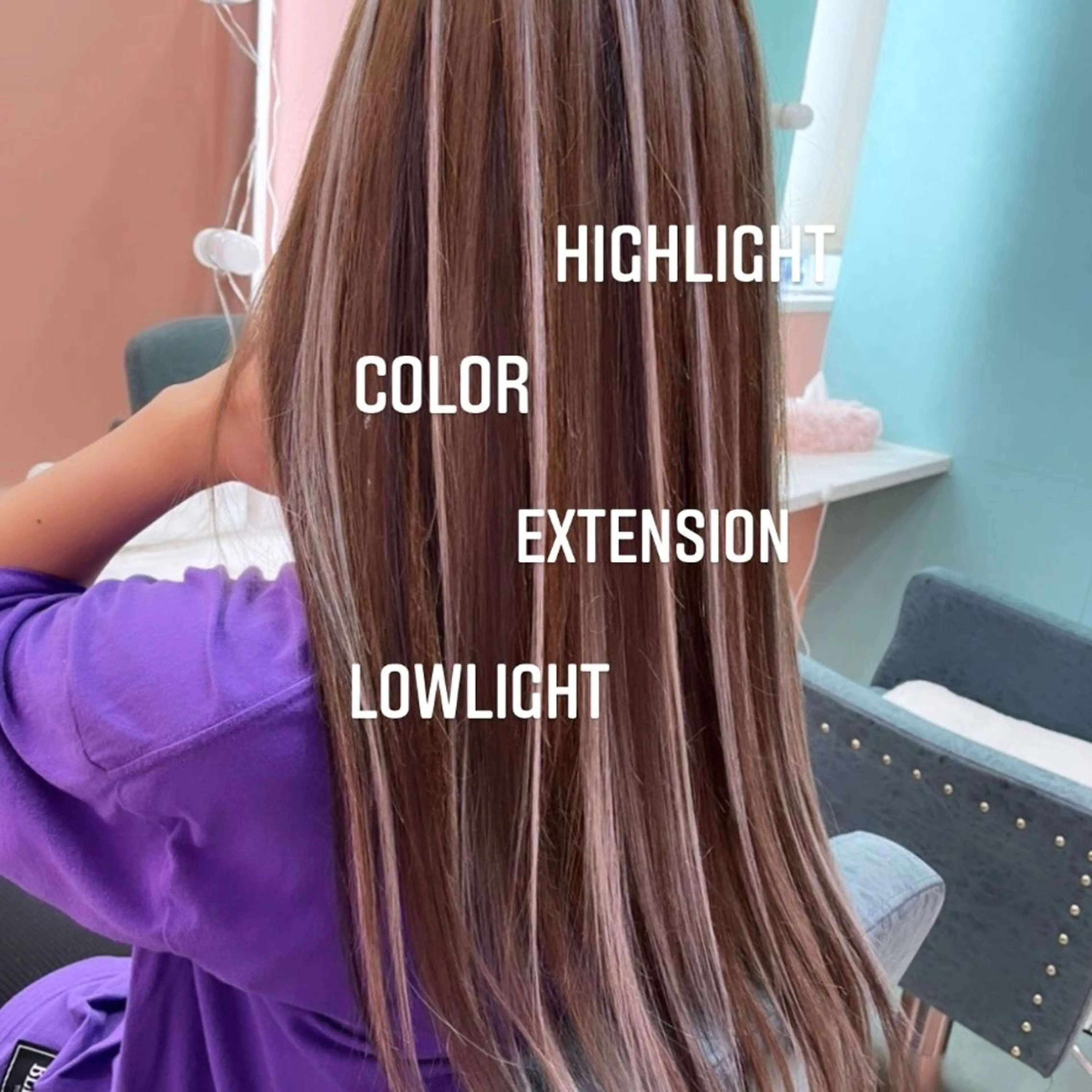 ロング カラー ヘアカラー エクステ エクステ🩵ブリーチ 韓国ヘア🩵KAEのヘアスタイル