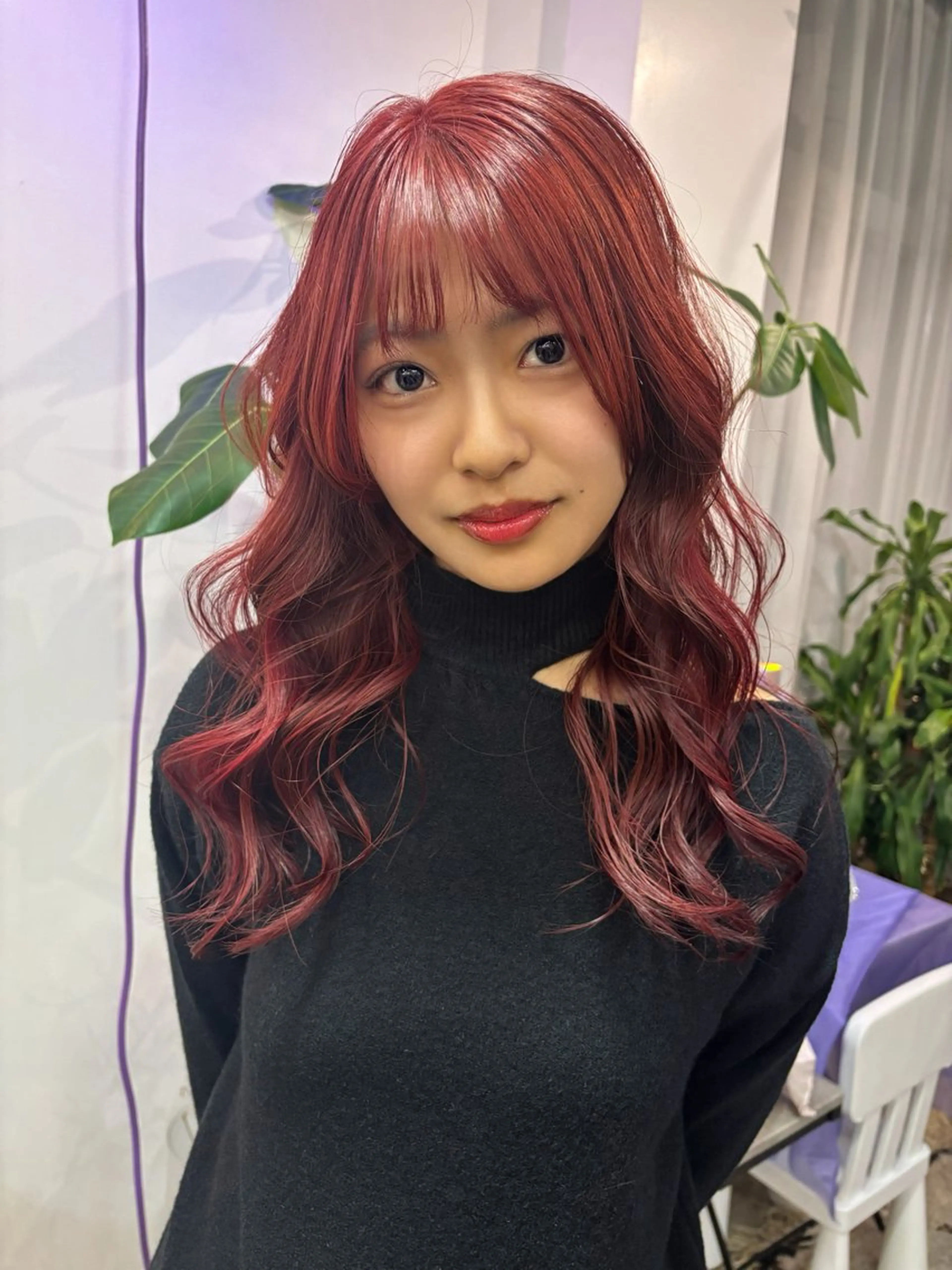 セミロング ヘアカラー ness rinaのヘアスタイル