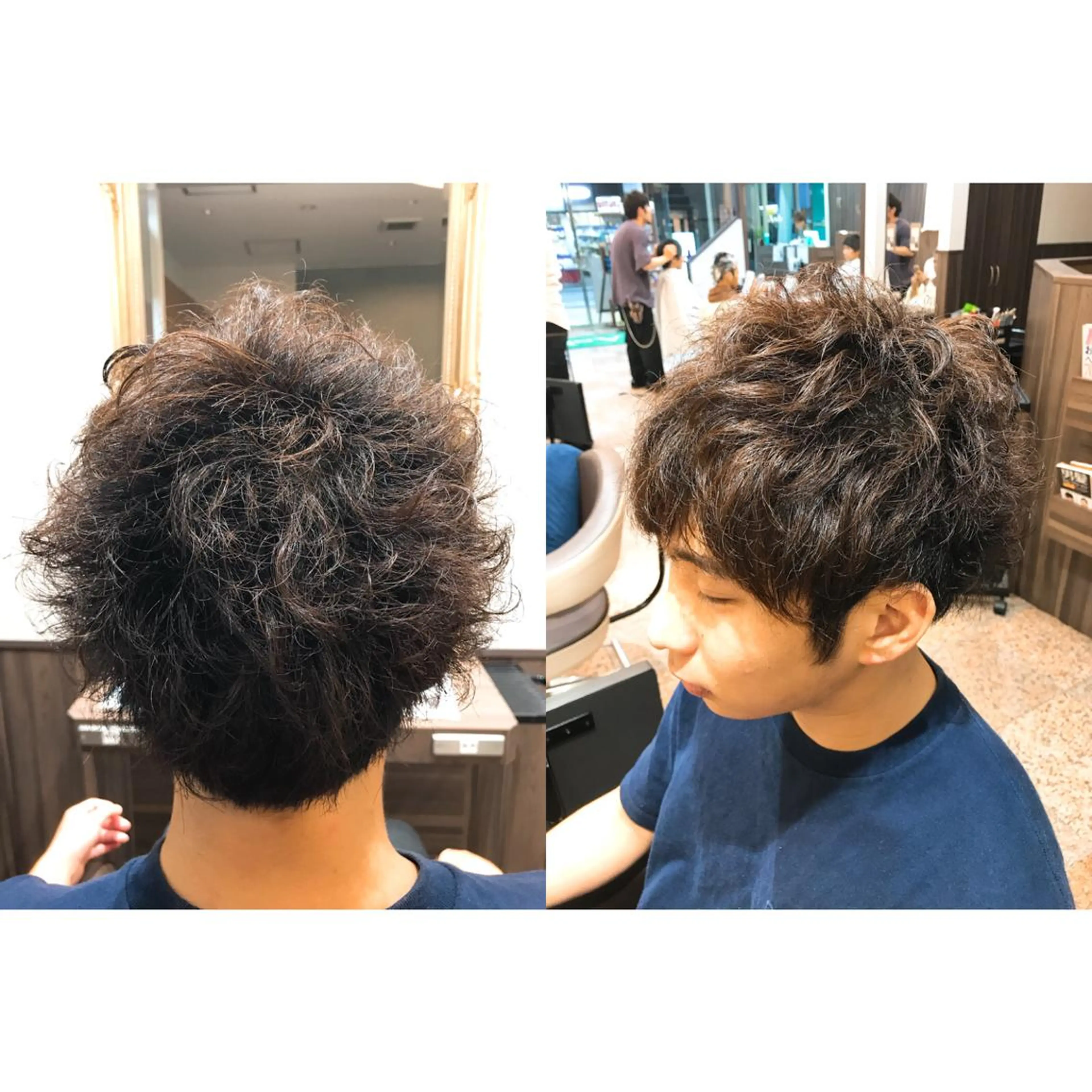 ショート パーマ メンズ 内野 光葉のヘアスタイル