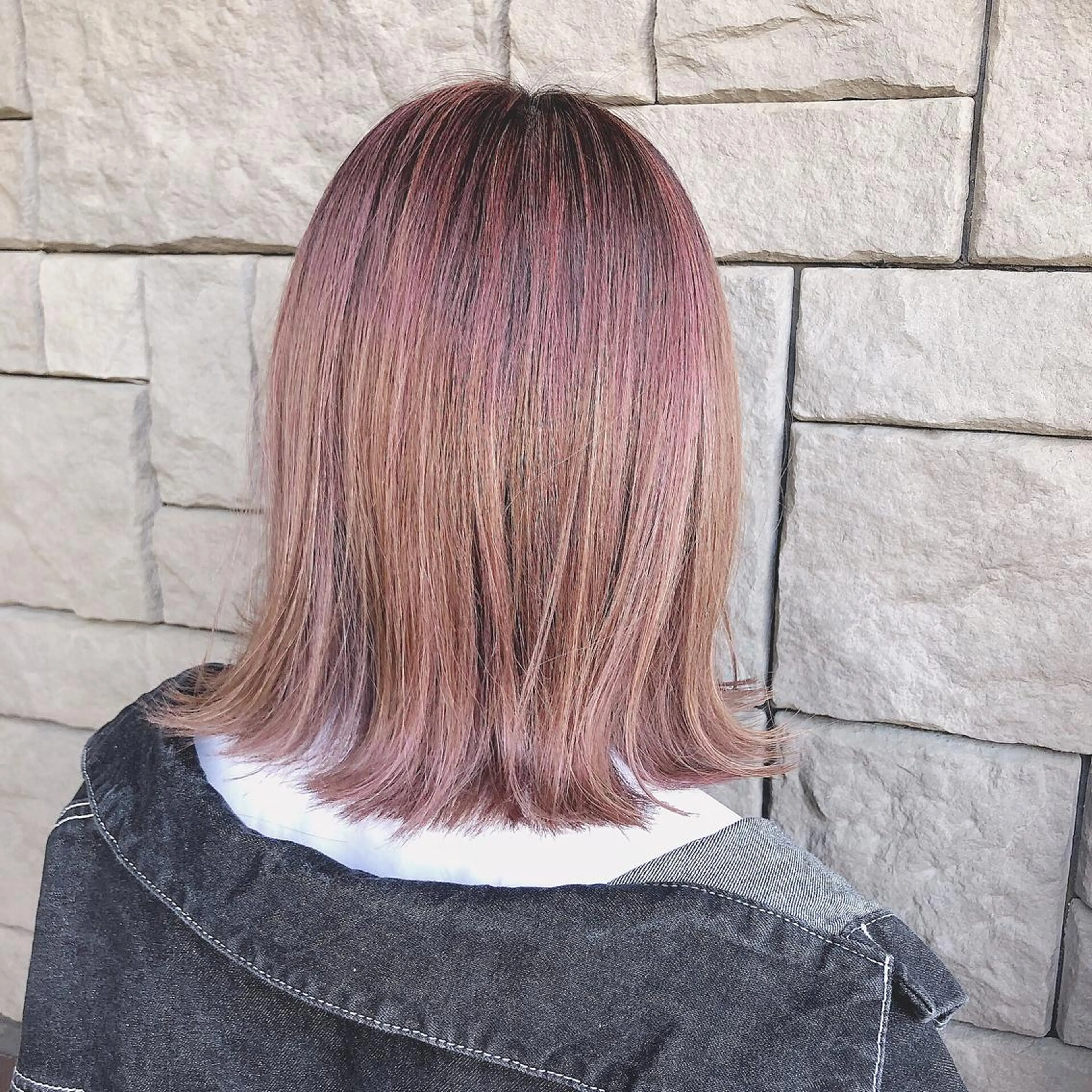 ミディアム カラー 店長/mao/ 前髪/顔周りカットのヘアスタイル