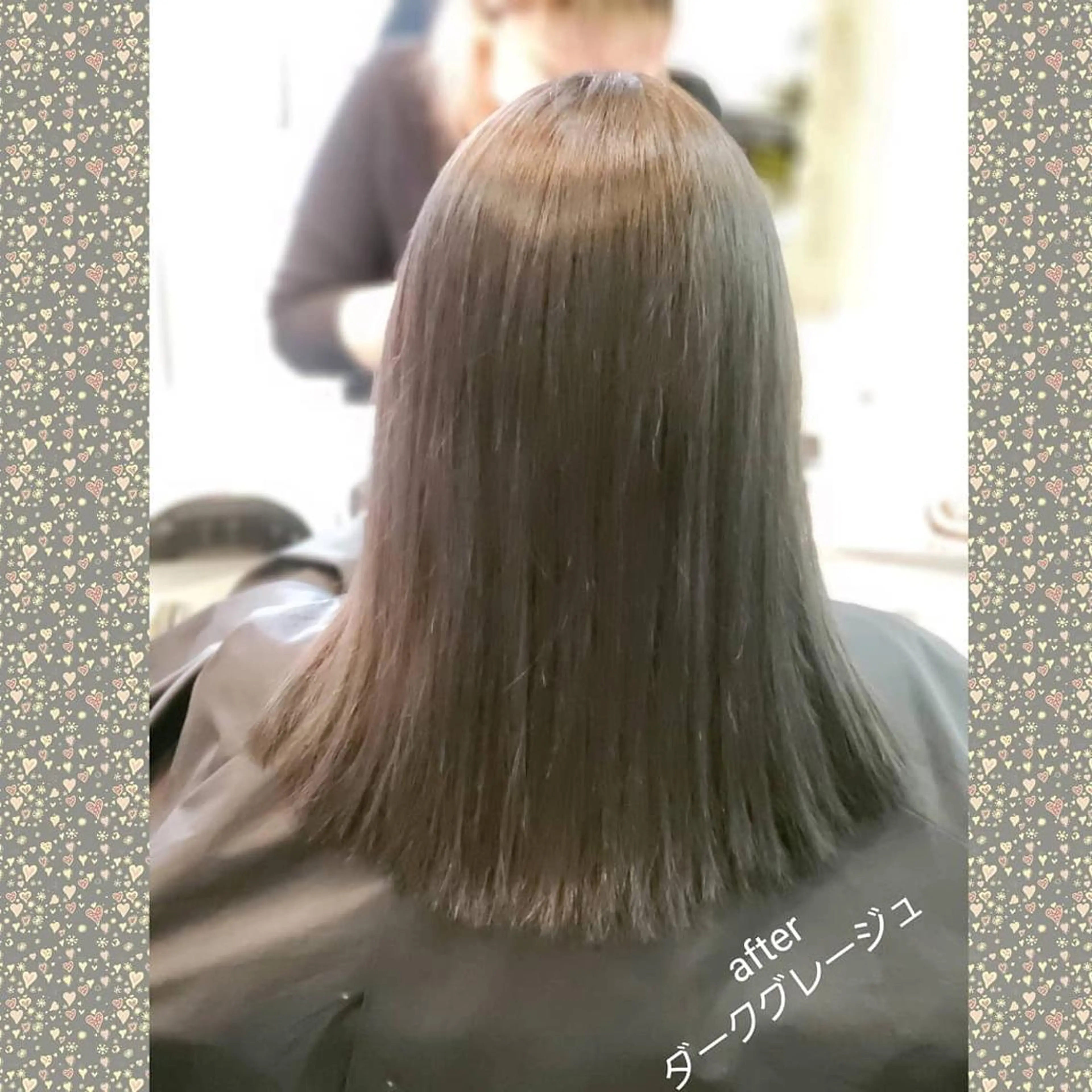 セミロング カラー ネイル ダークグレー ダークグレージュ グレージュ Secre hikaru☆のその他イメージ