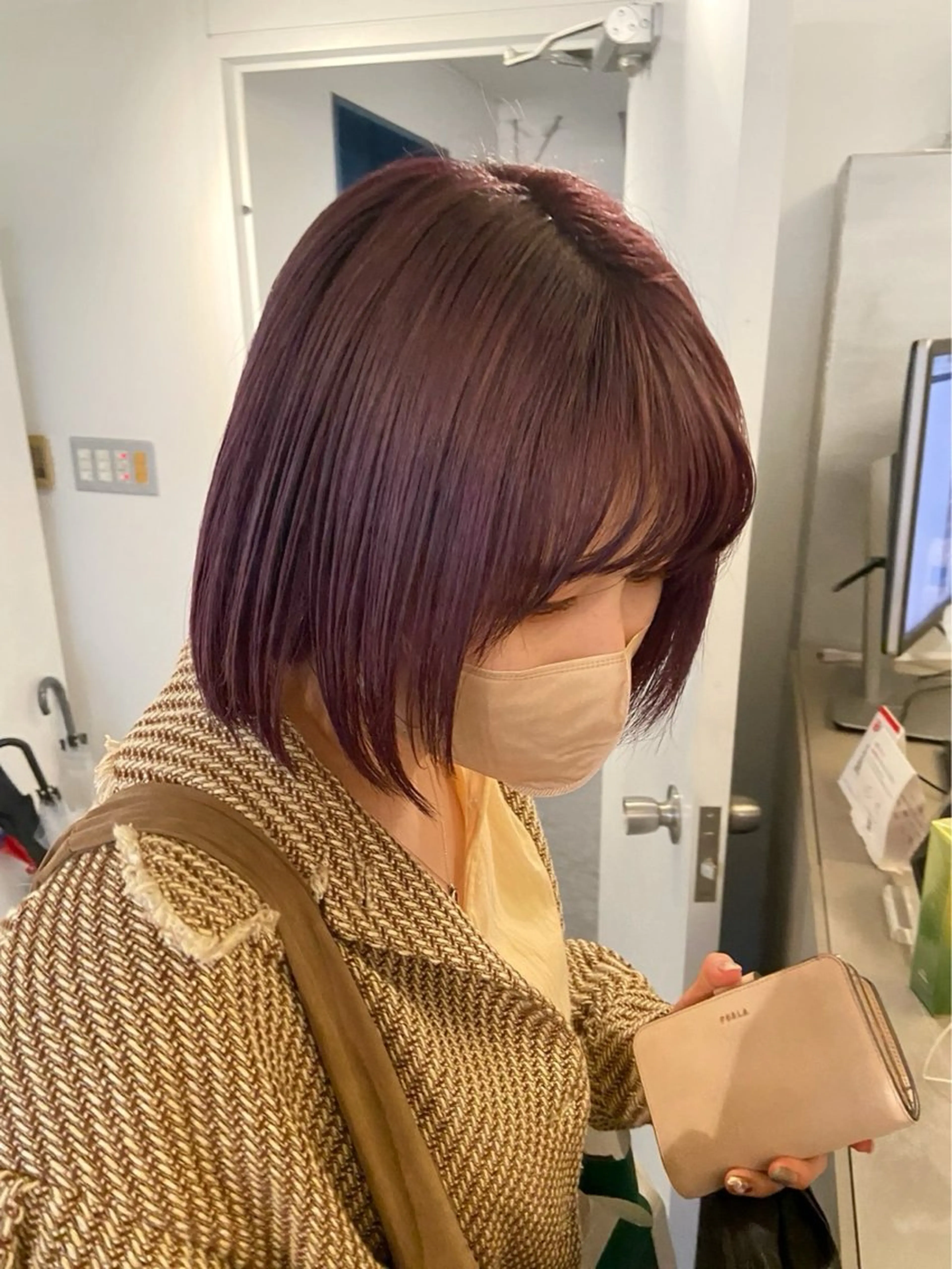 ショート カラー ラベンダーカラー ピンクカラー ピンクラベンダー ボブ ヘアカラー 暖色カラー🍒 ケアブリーチ/akiのヘアスタイル