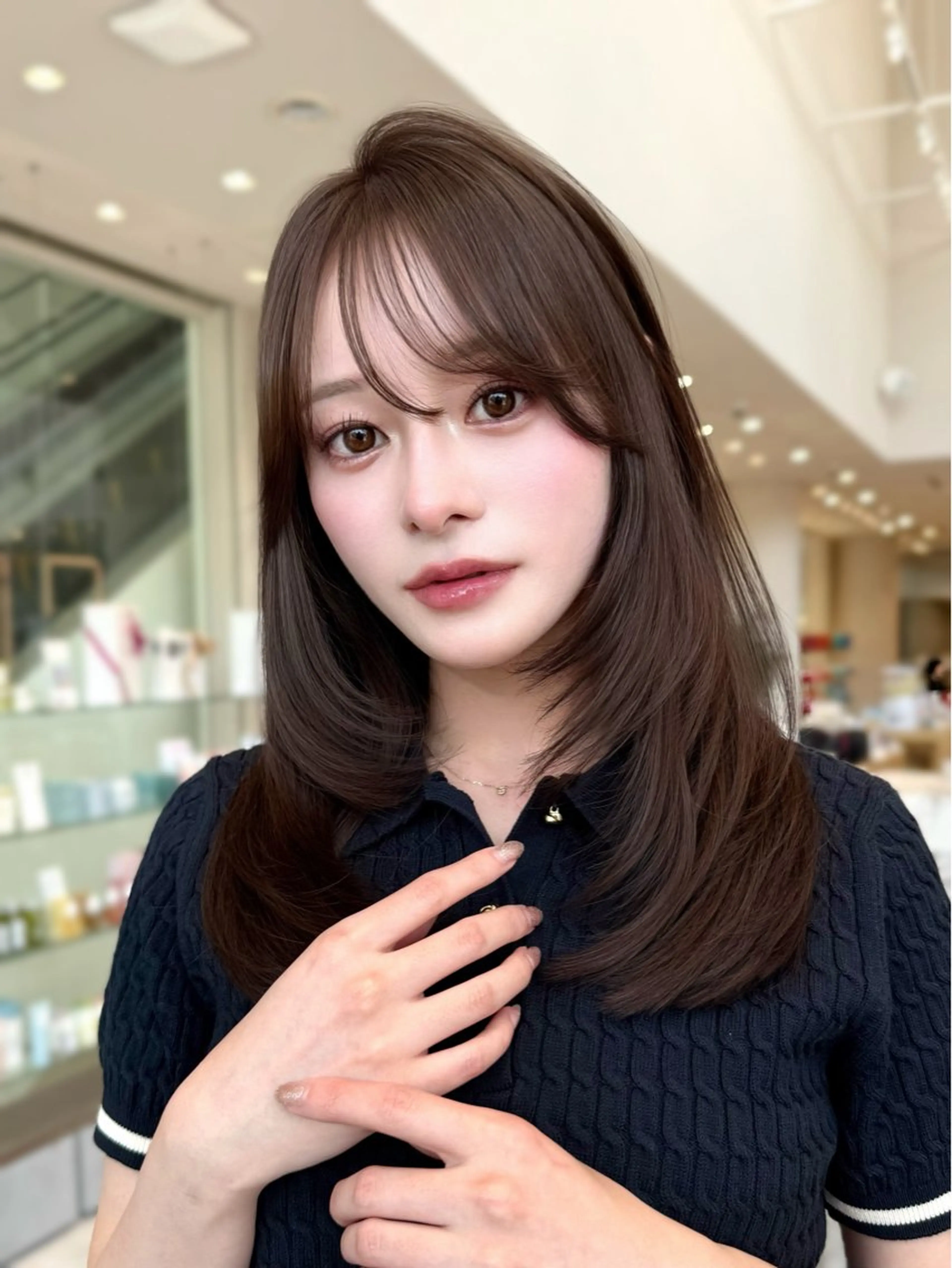 ロング スズキ マユウのヘアスタイル