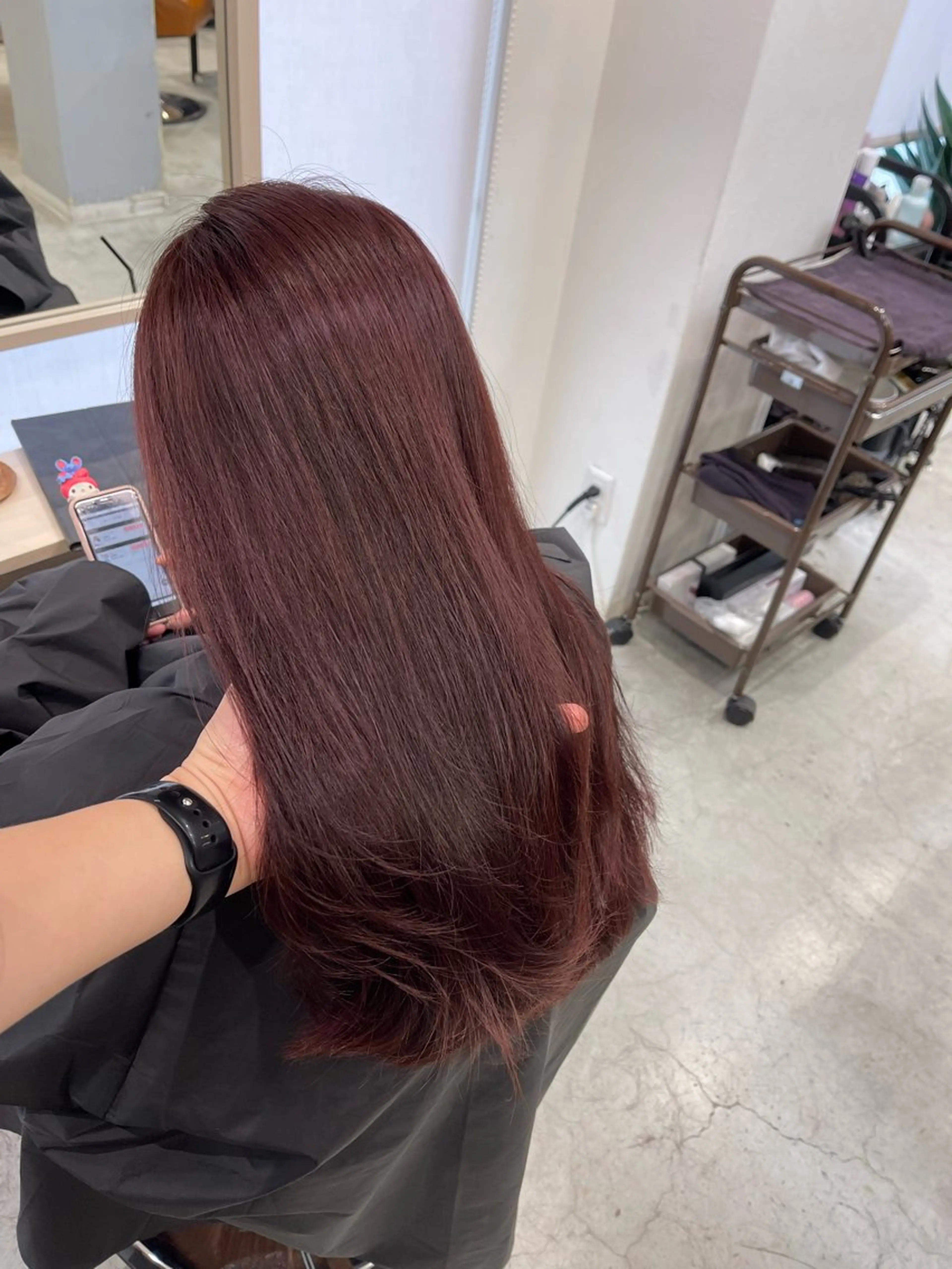 ミディアム カラー ブラウンカラー ハイトーンカラー ピンクカラー ピンクブラウン ヘアカラー トリートメント route 【ルート】所属・髪質改善/堀江 ケアカラーtoshiのヘアスタイル