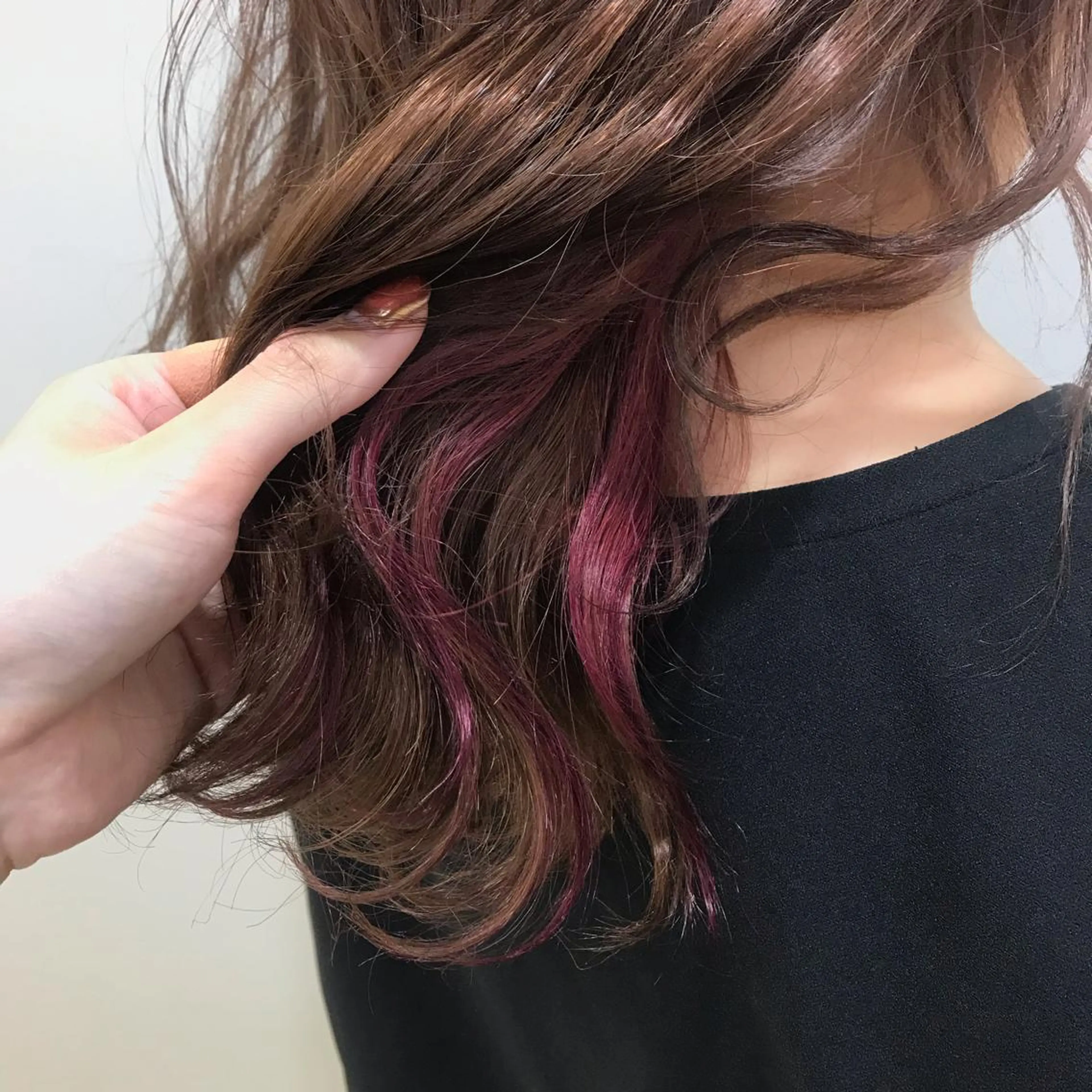 セミロング riho/ブリーチ/ デザインカラー/辻堂のヘアスタイル