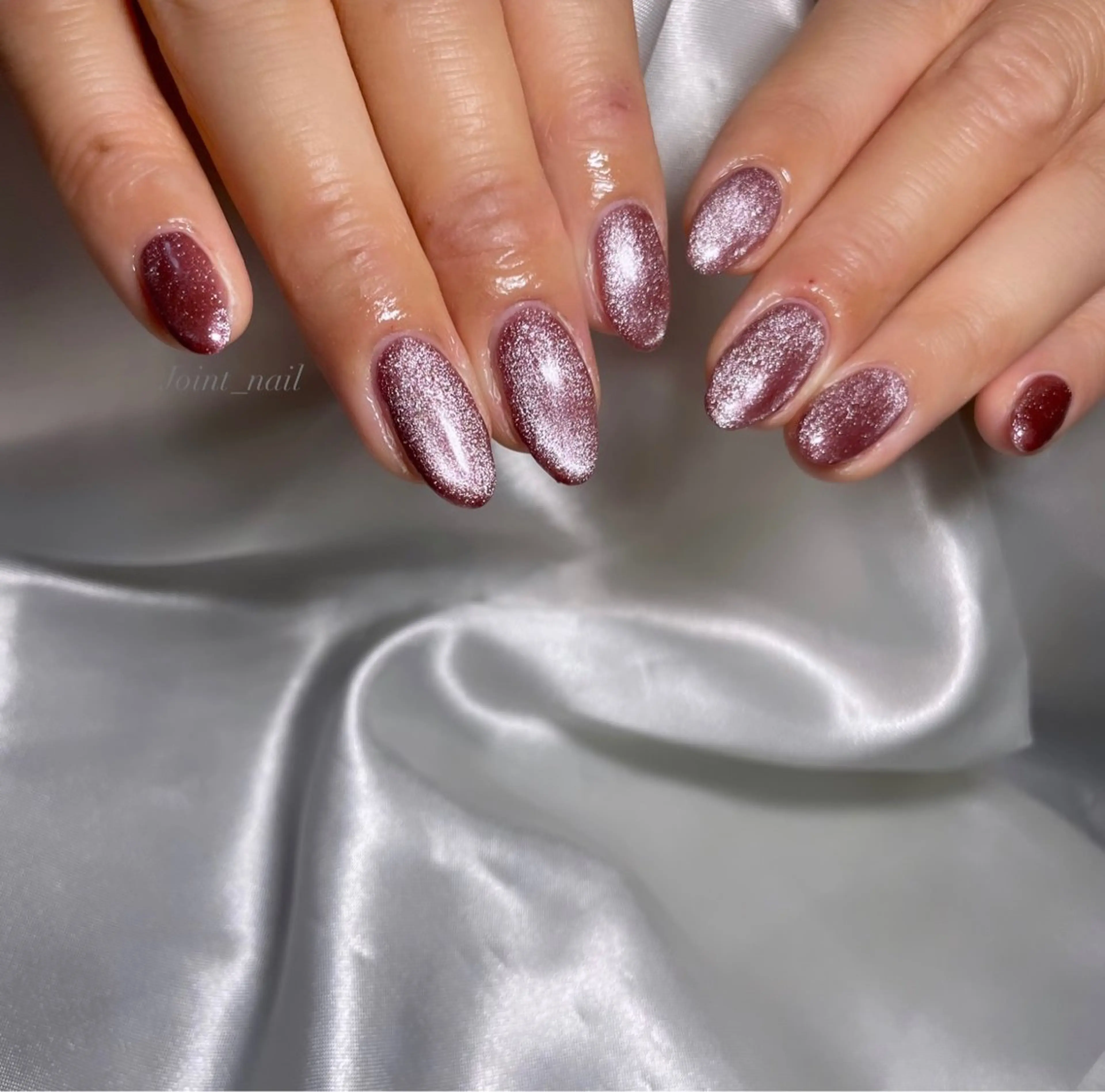 ネイル マグネットネイル ワンカラーネイル ハンドネイル Joint_ nailのネイルデザイン