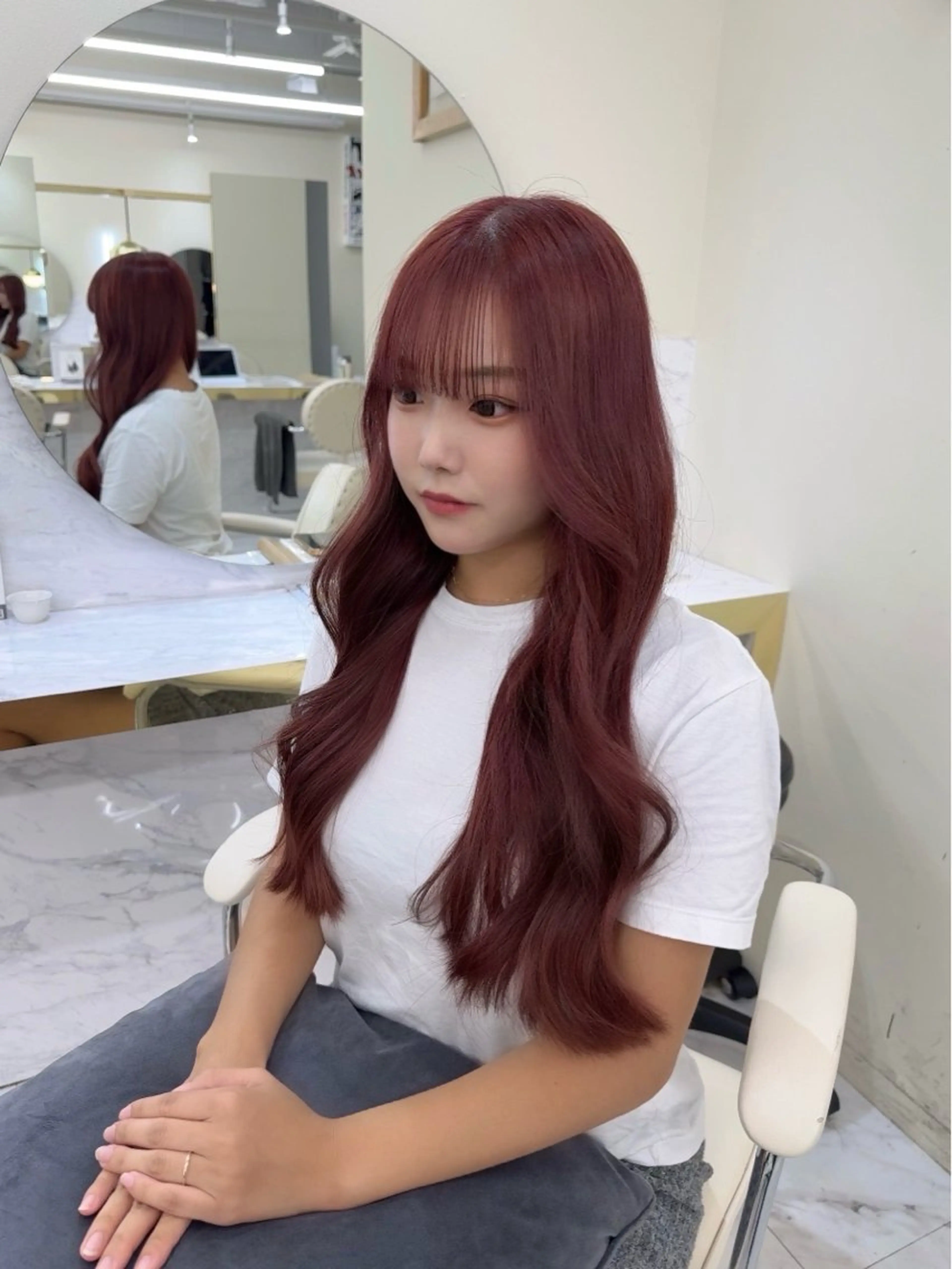 ロング カラー ブラウンカラー ピンクカラー ピンクブラウン ヘアカラー 髪質改善🫧 カラー特化/Hinaのヘアスタイル