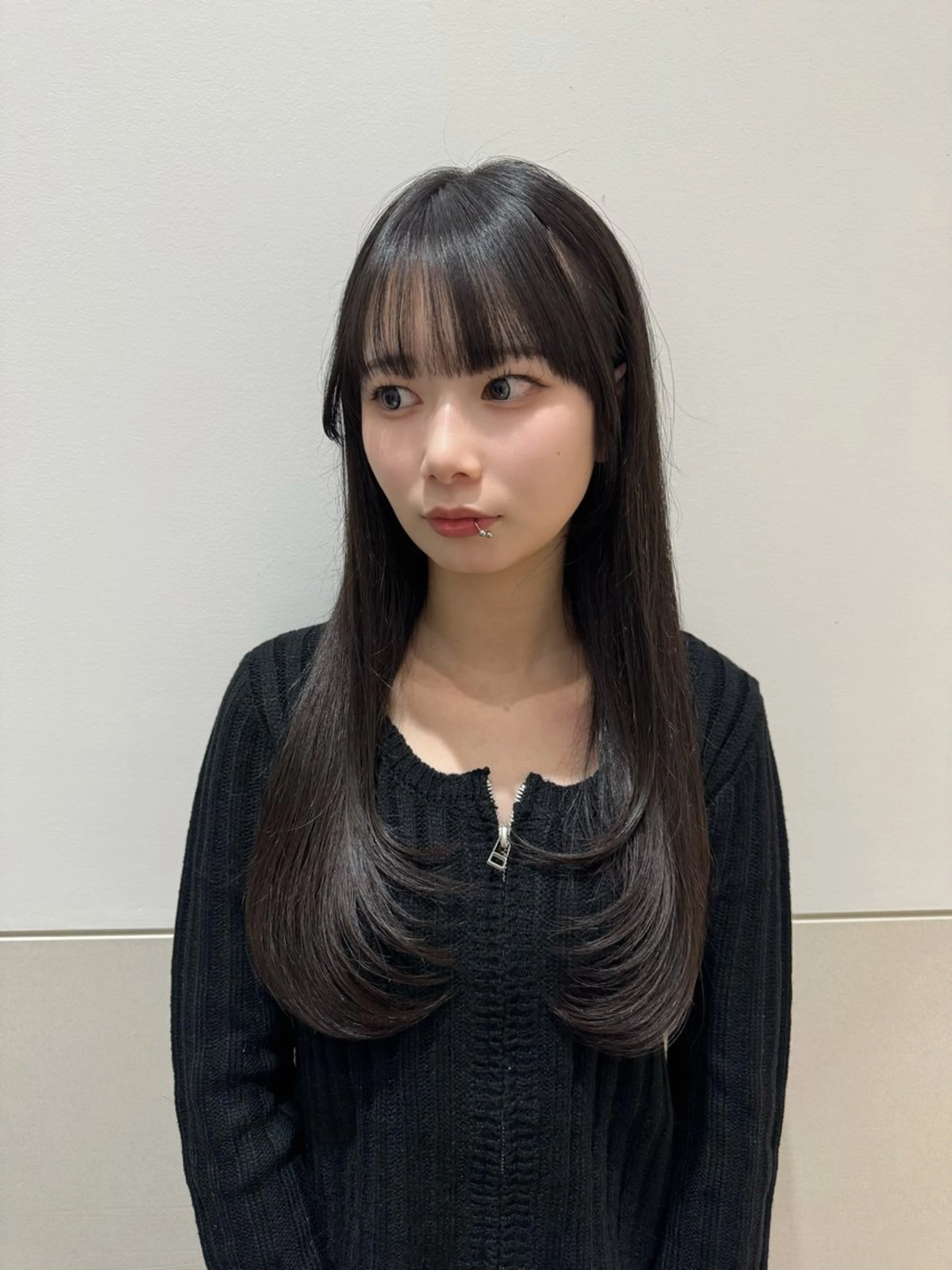 ロング くびれヘア 顔周りカット レイヤーカット ロング 似合わせカット ボブ/縮毛矯正 茉青🤍新宿代々木のヘアスタイル