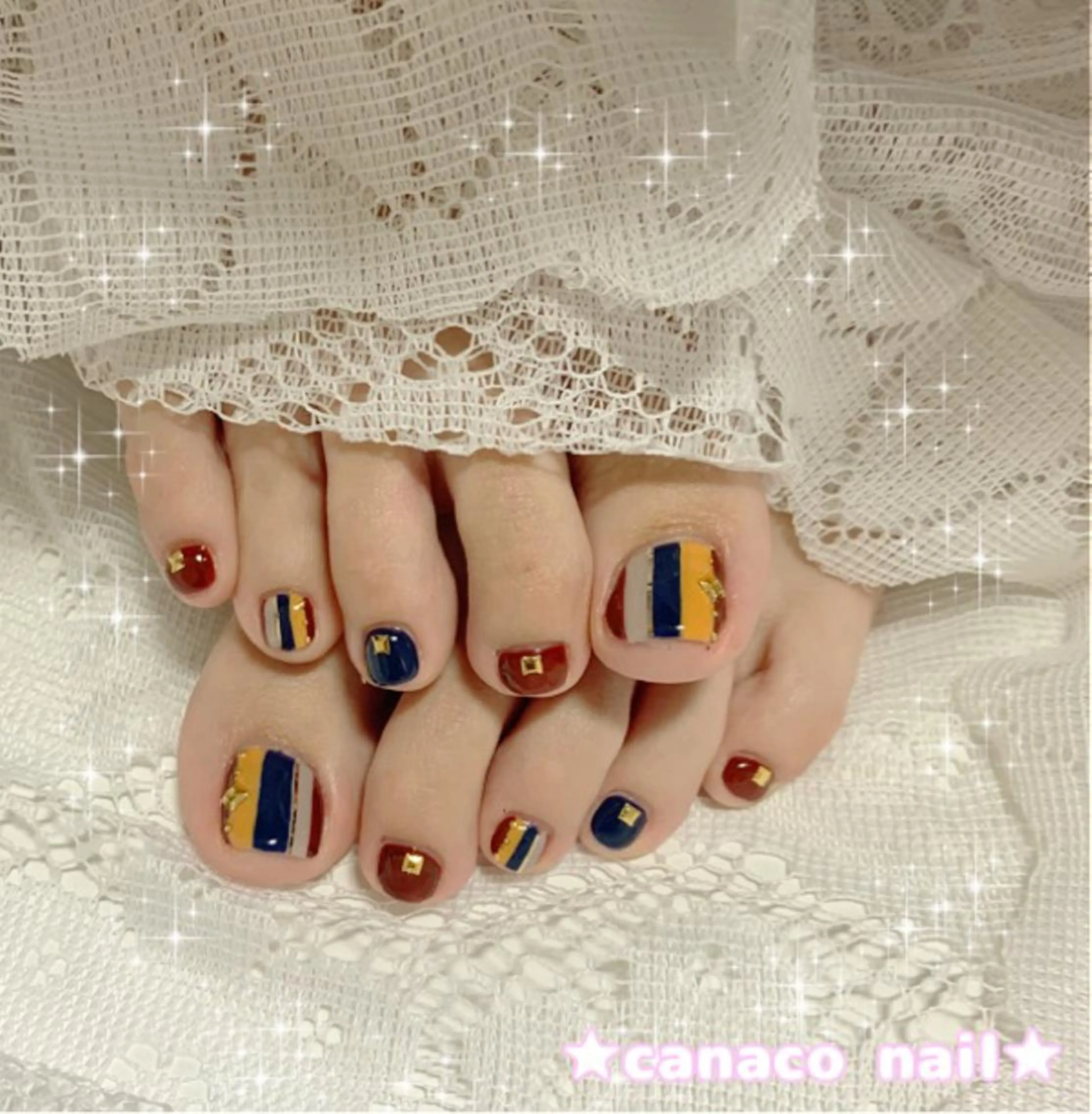 ネイル アートネイル フットネイル ジェルネイル パラジェル ストーンネイル Felice所属・ベテランネイル cnc  nailのネイルデザイン