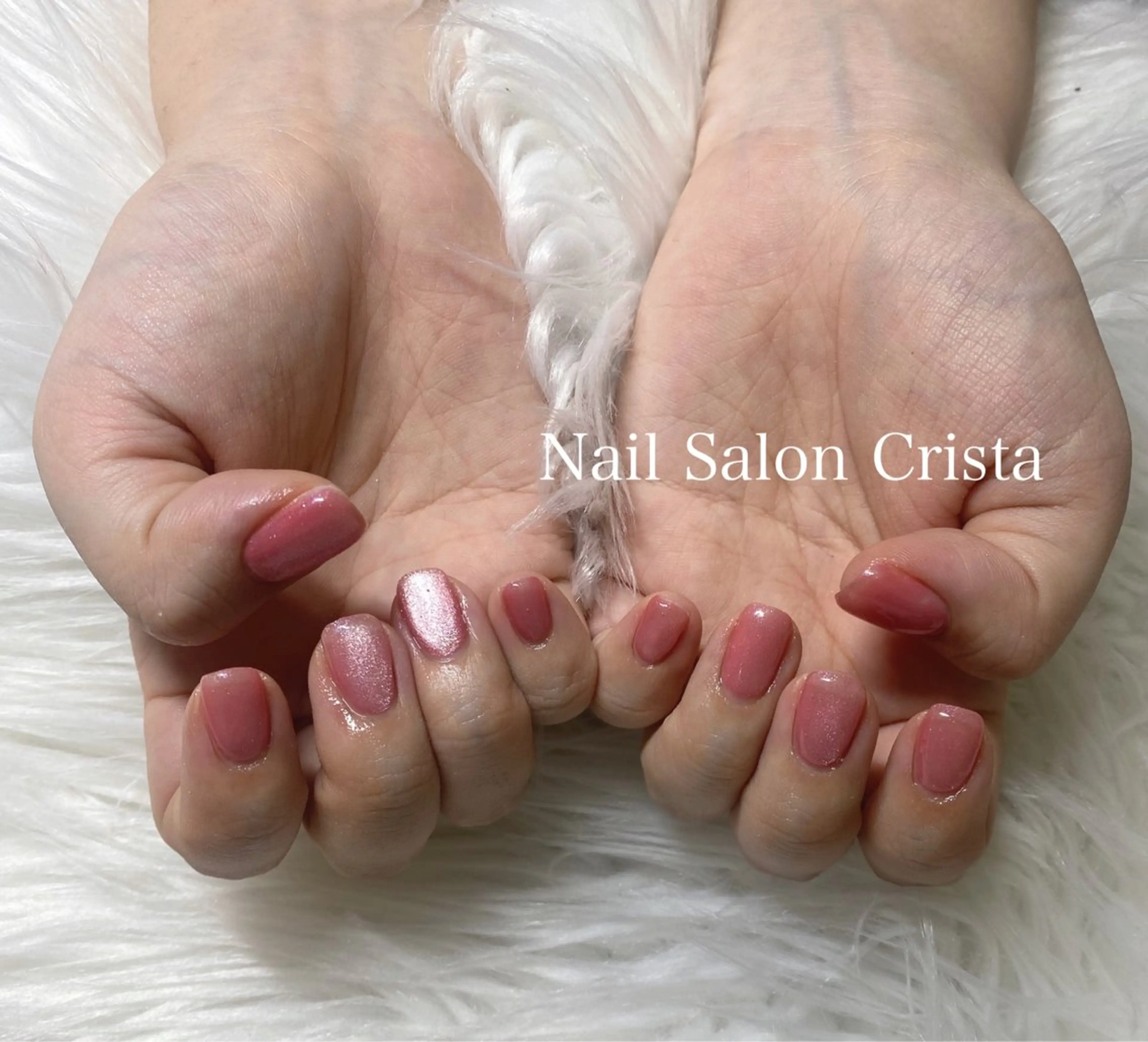 ネイル ジェルネイル パラジェル ピンク ハンドネイル CRISTA所属・CRISTA MOMOのネイルデザイン