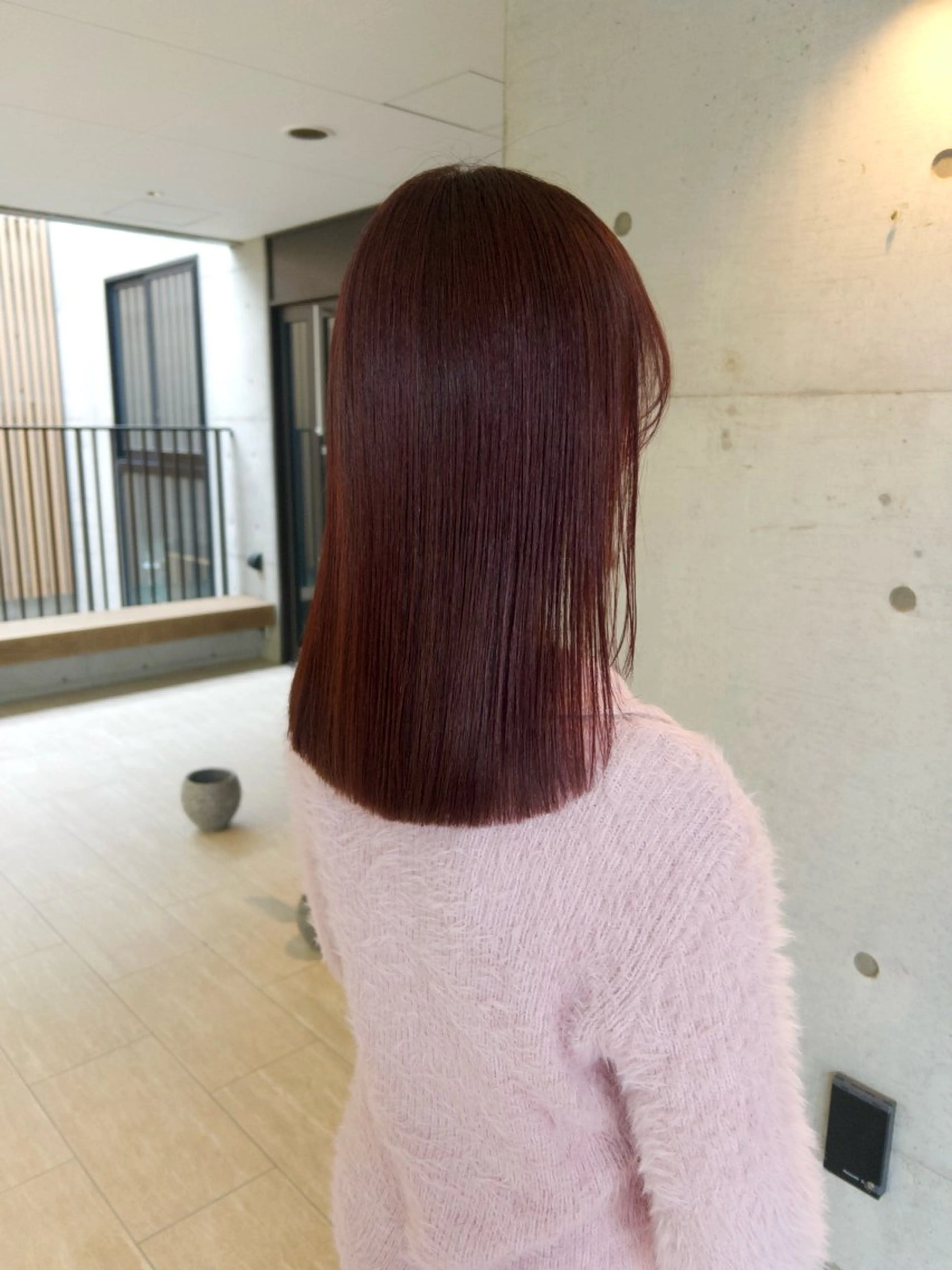 ロング カット ヘアカラー 縮毛矯正 umu. :)chisakiのヘアスタイル