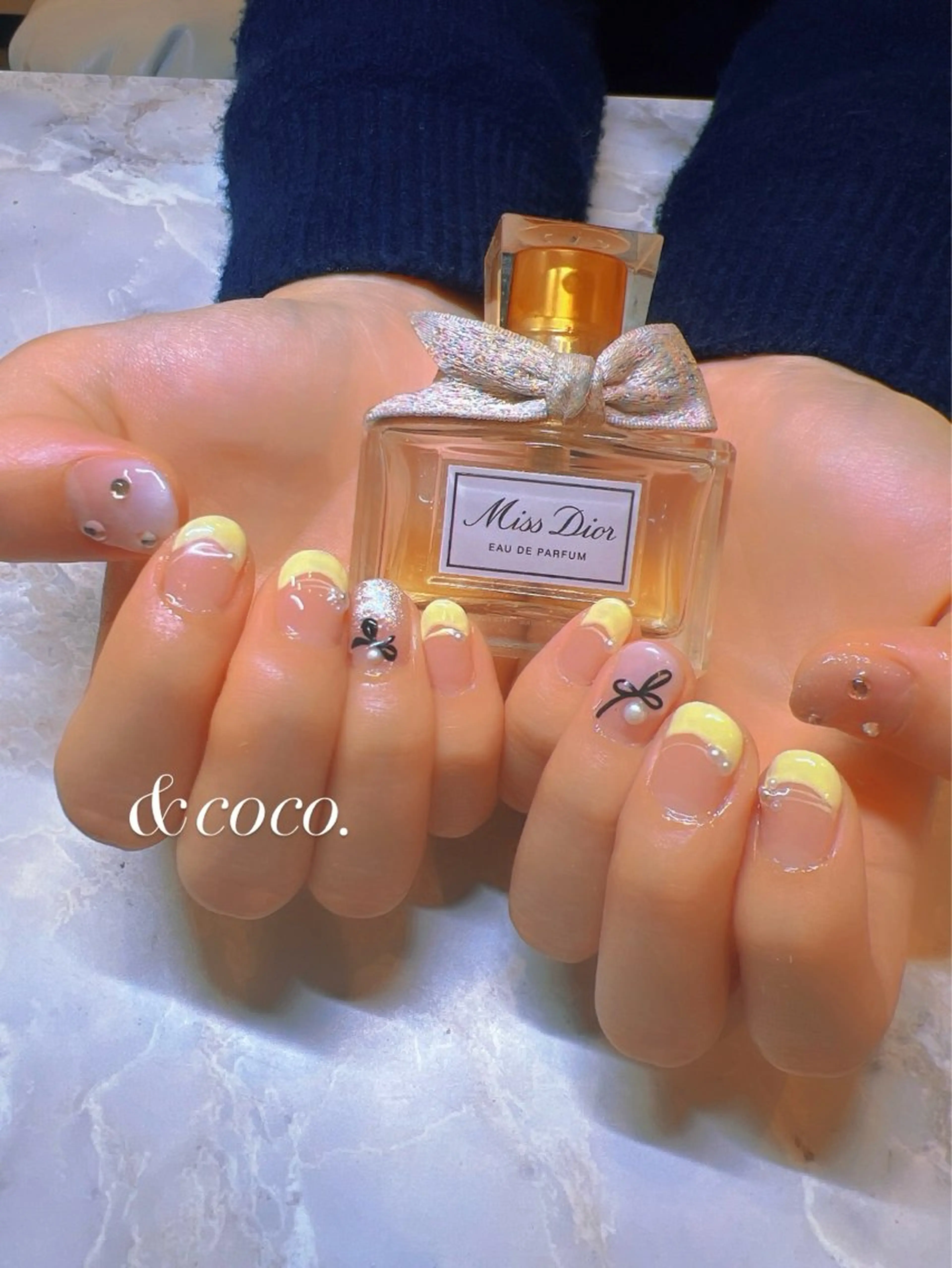 ネイル アートネイル フレンチネイル 春ネイル ハンドネイル ＆coco.所属・＆ coco.のネイルデザイン