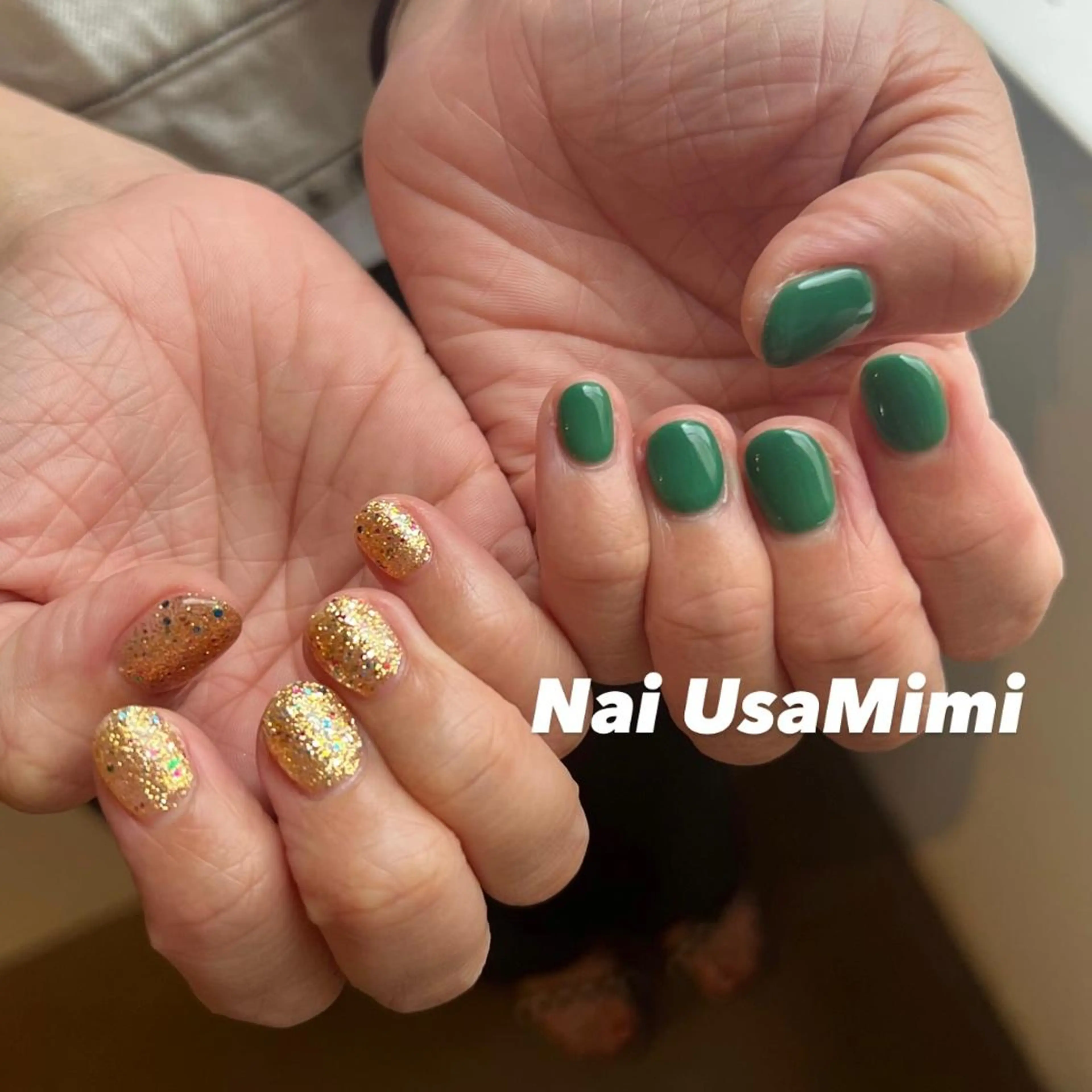 ネイル フットネイル ジェルネイル キラキラネイル マグネットネイル 持ち込み 本町ネイルNail UsaMimiのネイルデザイン